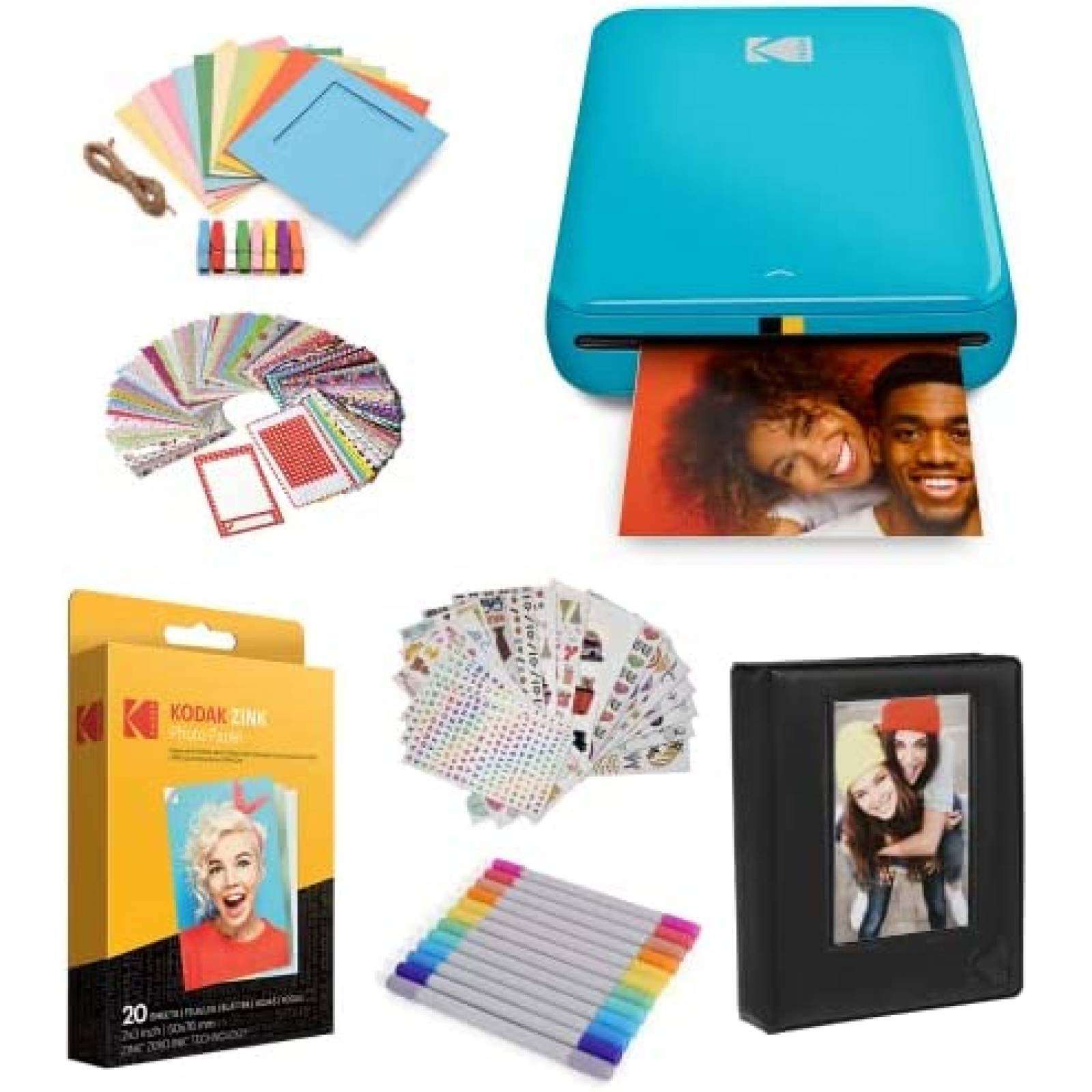Kit Impresora Kodak Step Instantanea ZINK -Azul