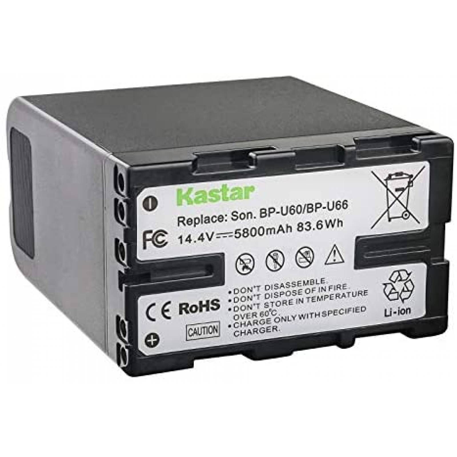 Baterías para Cámara Kastar para Sony BP-U90 -Negro