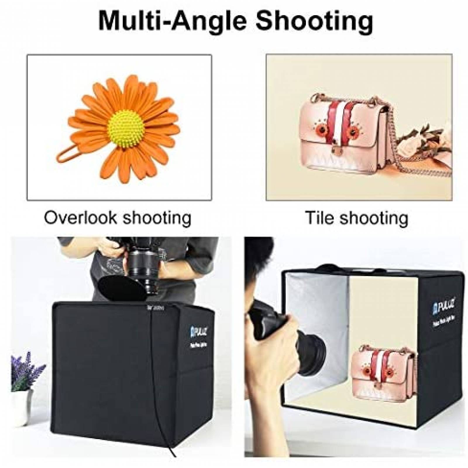 Caja para tomar fotos PULUZ plegable 11.8" -Negro/blanco