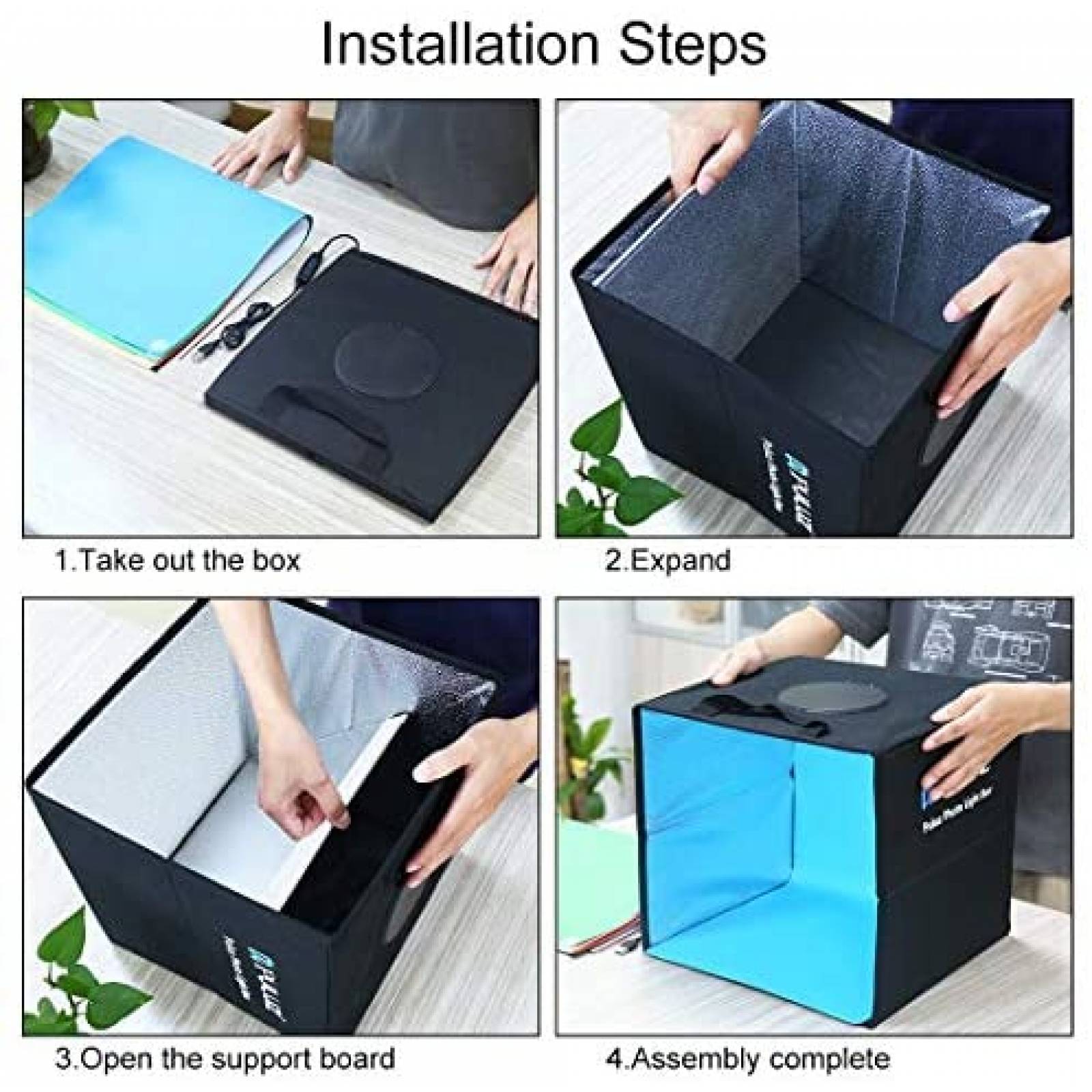 Caja para tomar fotos PULUZ plegable 11.8" -Negro/blanco