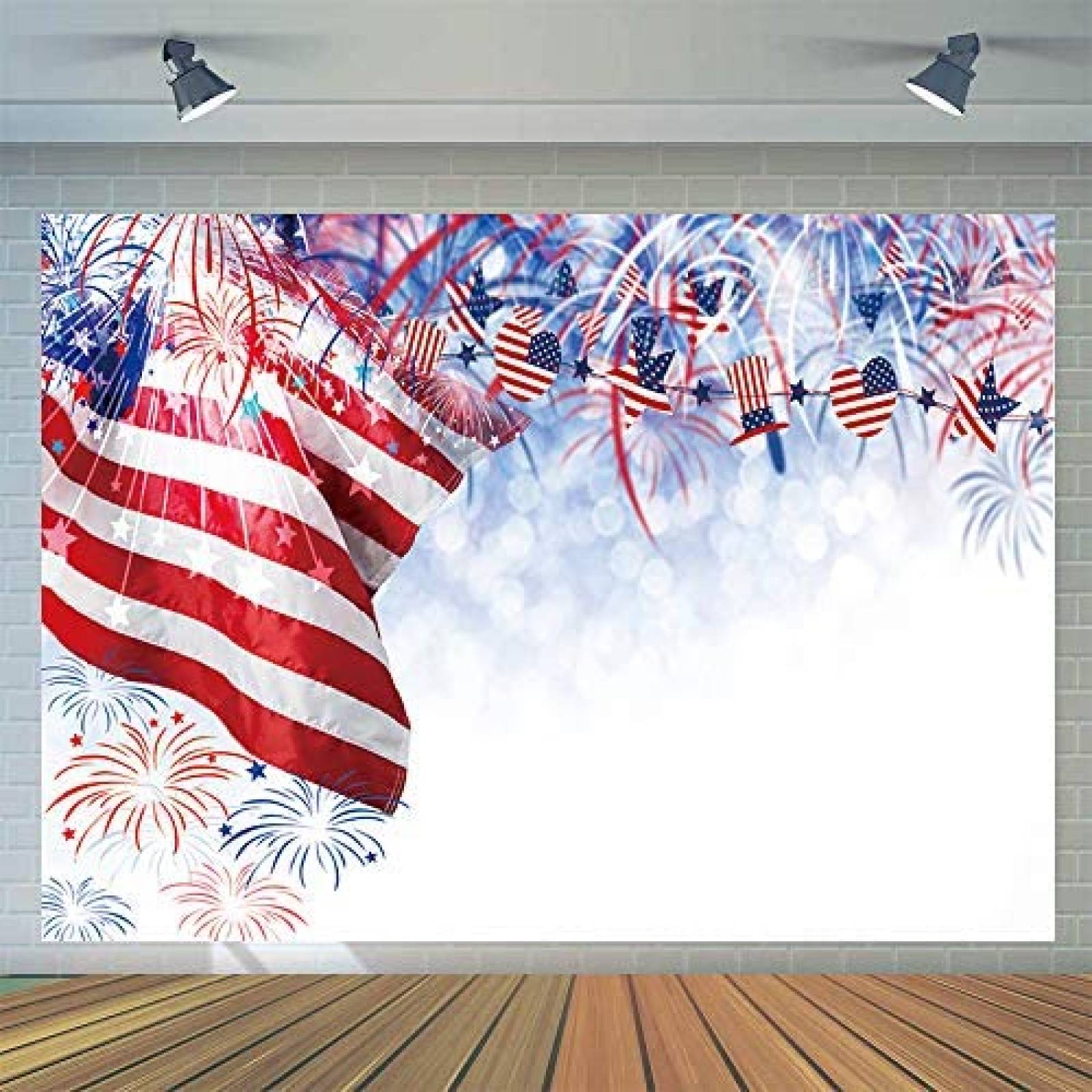 Fondo Fotografía CYLYH 4 Julio Día Independencia -Blanco