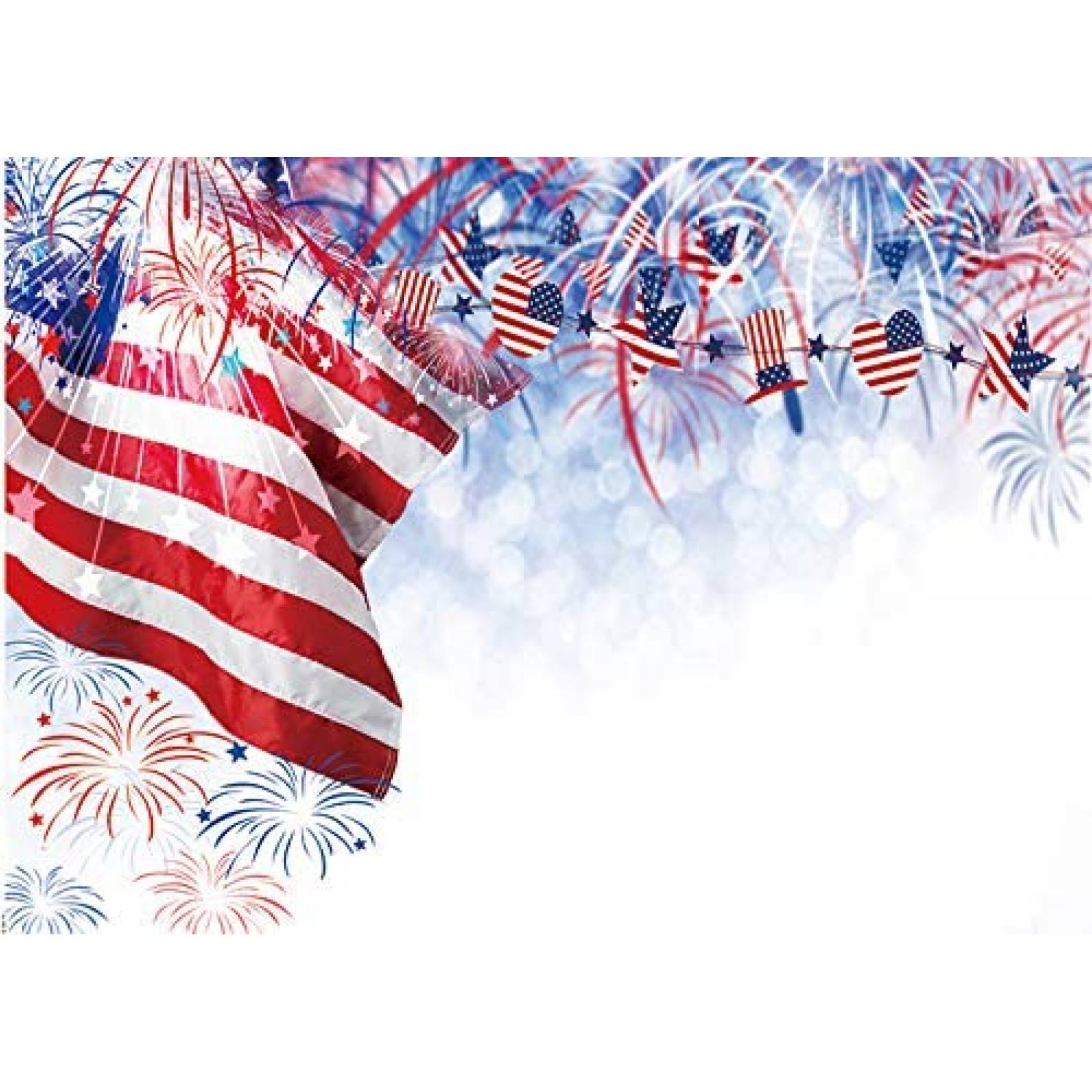 Fondo Fotografía CYLYH 4 Julio Día Independencia -Blanco