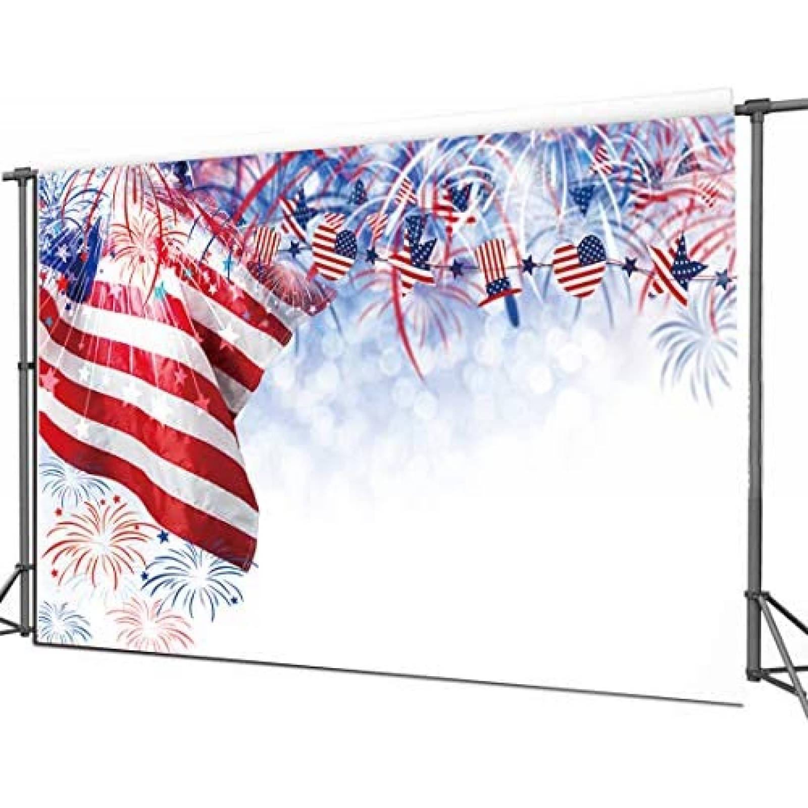Fondo Fotografía CYLYH 4 Julio Día Independencia -Blanco
