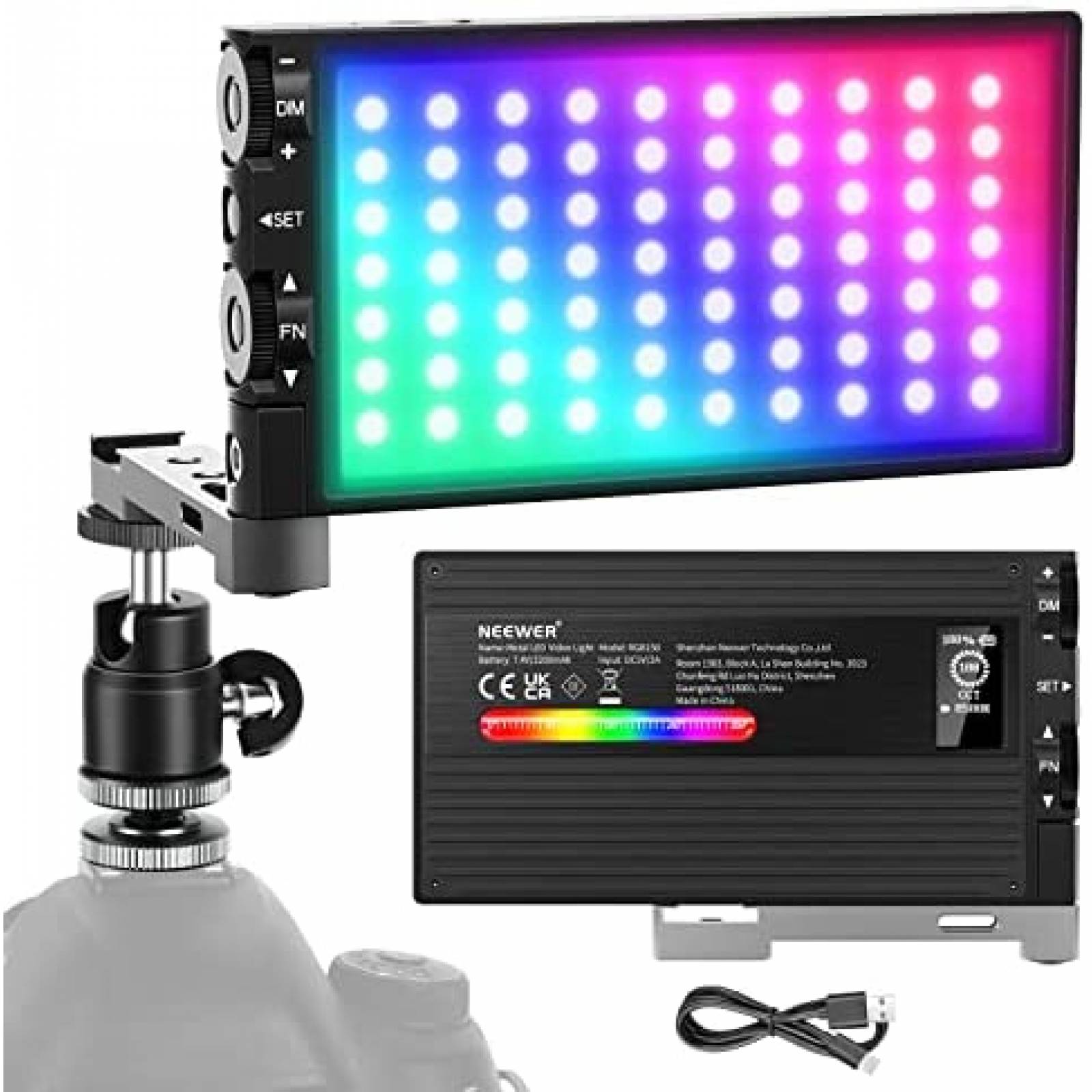 Luz LED RGB150 Neewer Tono Ajustable 12W para Camara y Video