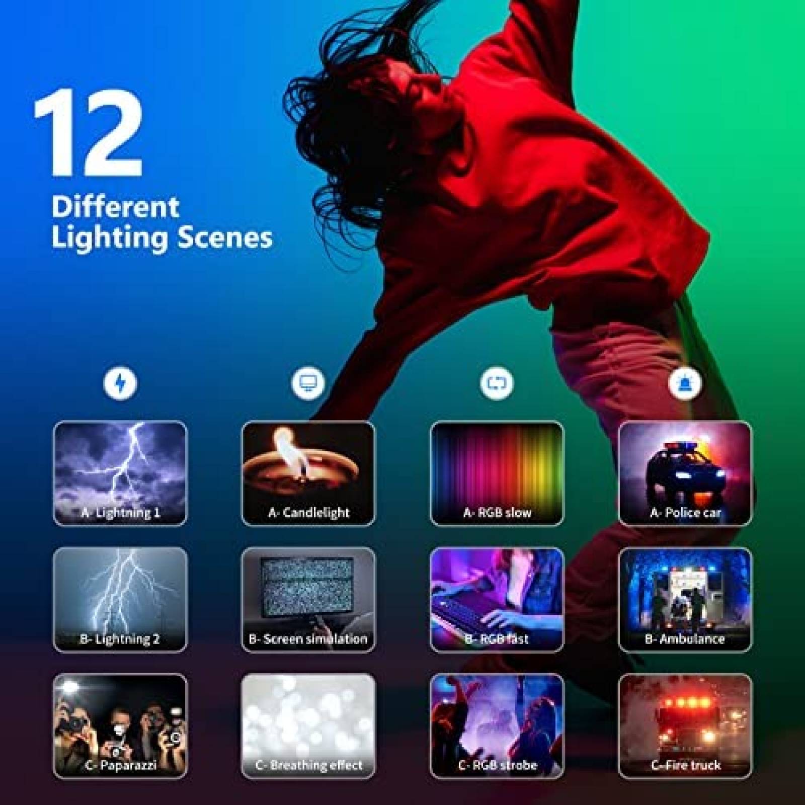 Luz LED RGB150 Neewer Tono Ajustable 12W para Camara y Video