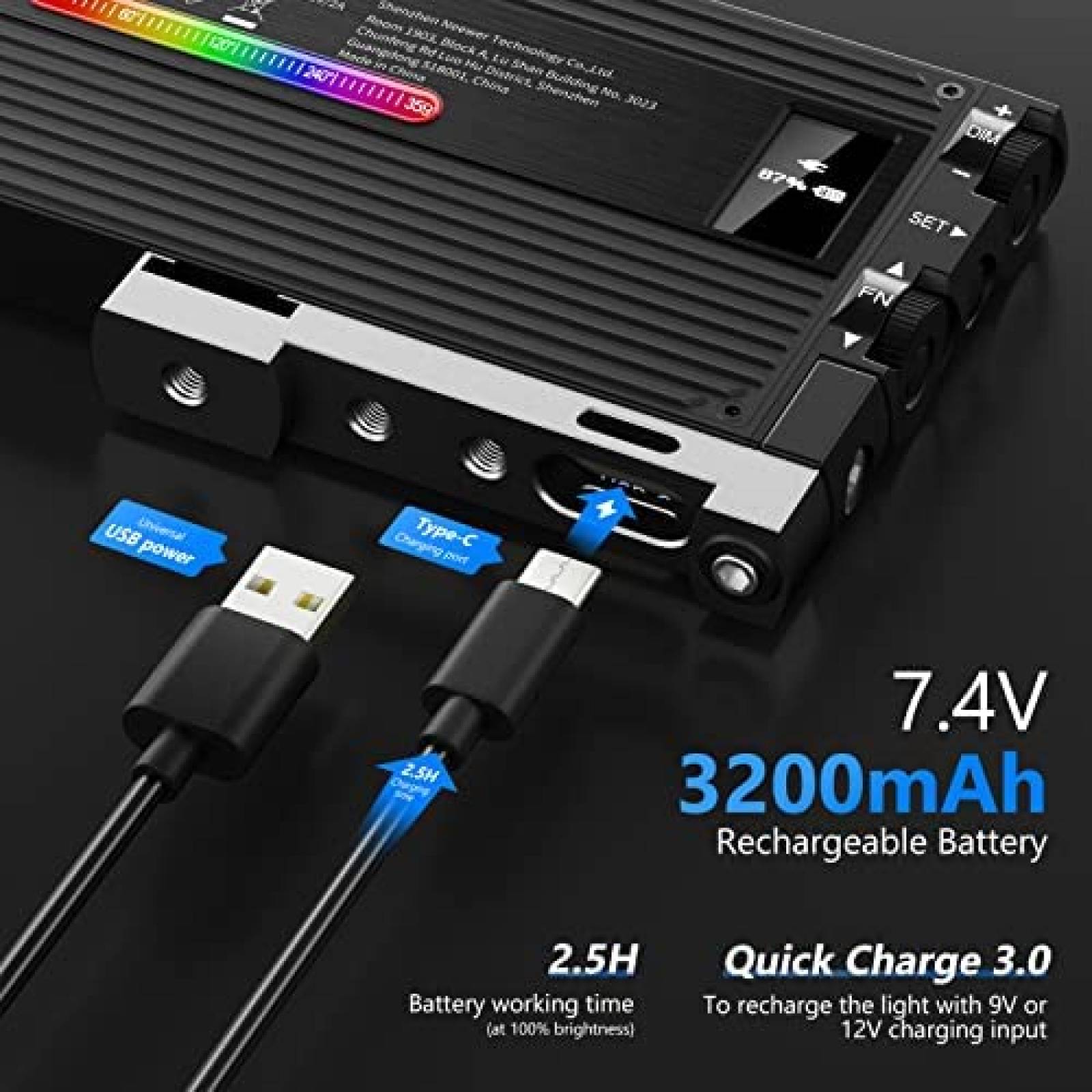 Luz LED RGB150 Neewer Tono Ajustable 12W para Camara y Video