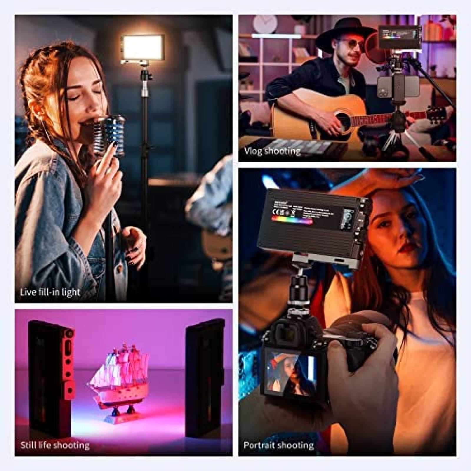 Luz LED RGB150 Neewer Tono Ajustable 12W para Camara y Video