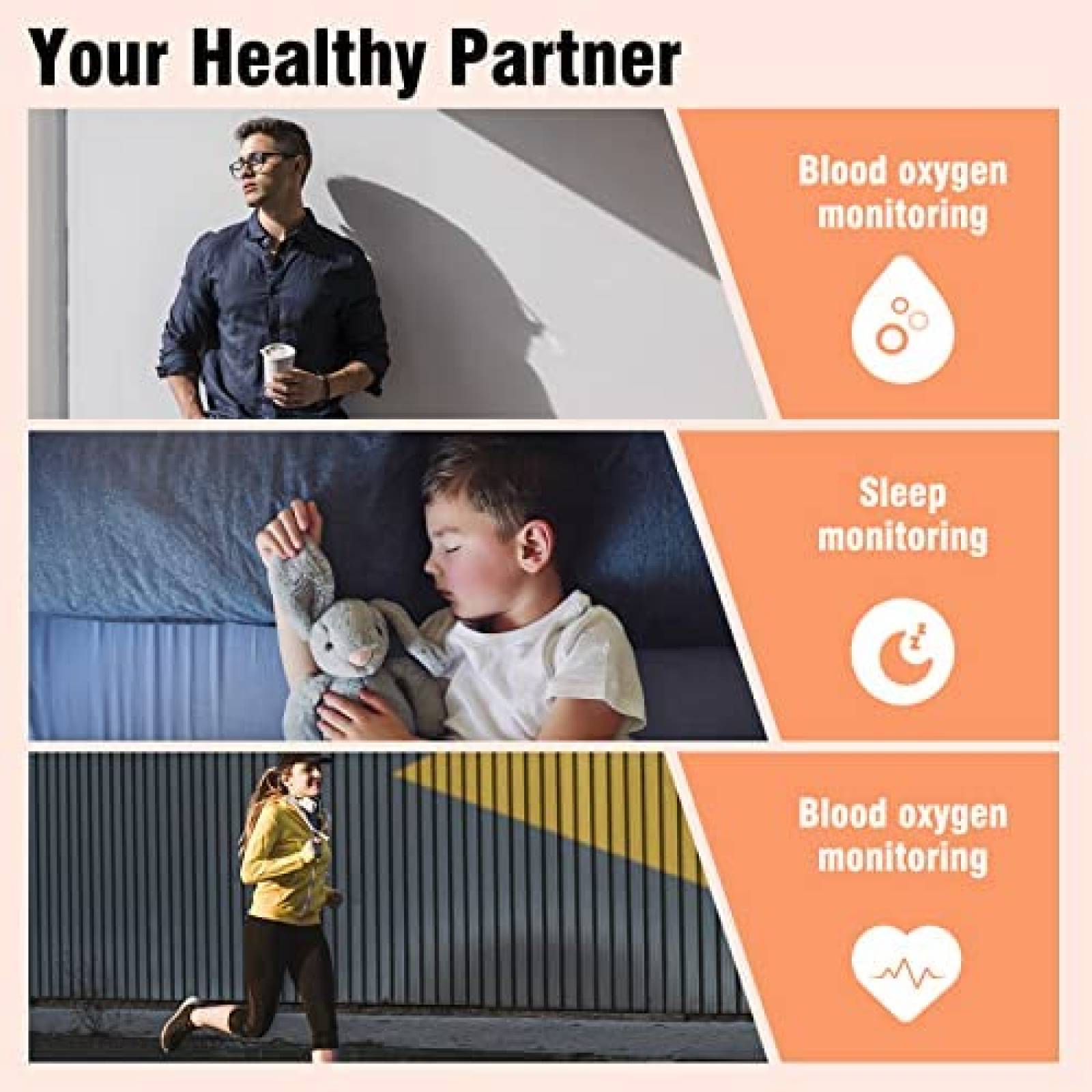 Smartwatch Fitness GGZZ de 1.69'' para Mujer -Rosa