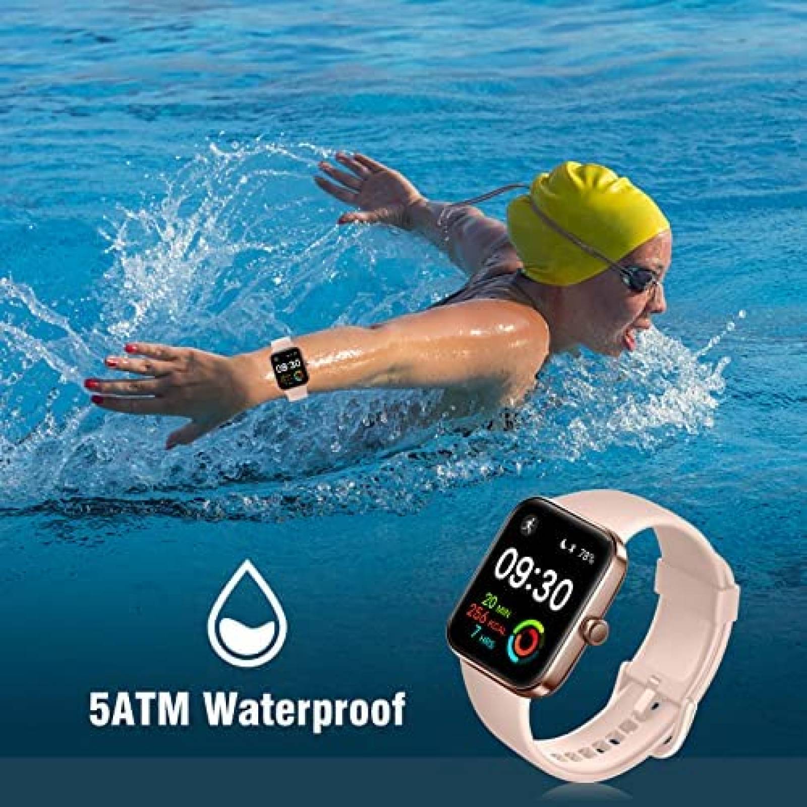 Smartwatch Fitness GGZZ de 1.69'' para Mujer -Rosa