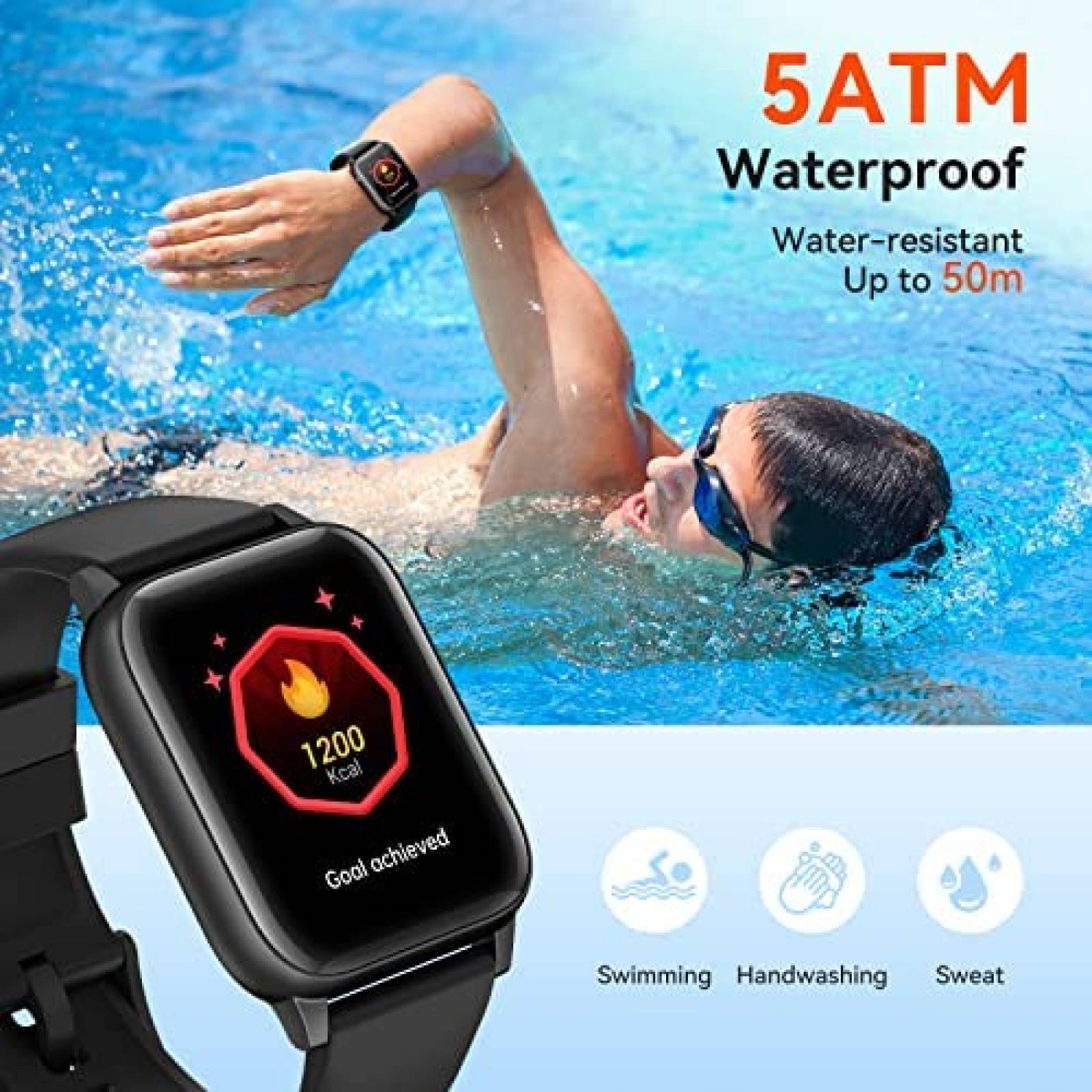 Smartwatch Parsonver LW45 1.69'' 5 ATM Bluetooth -Negro