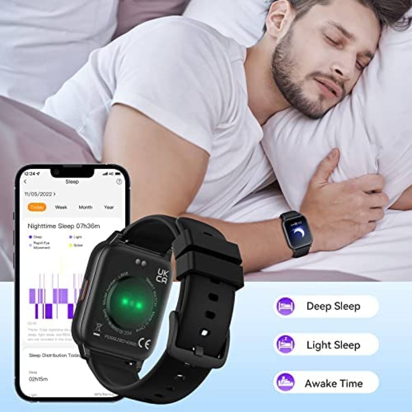 Smartwatch Parsonver LW45 1.69'' 5 ATM Bluetooth -Negro