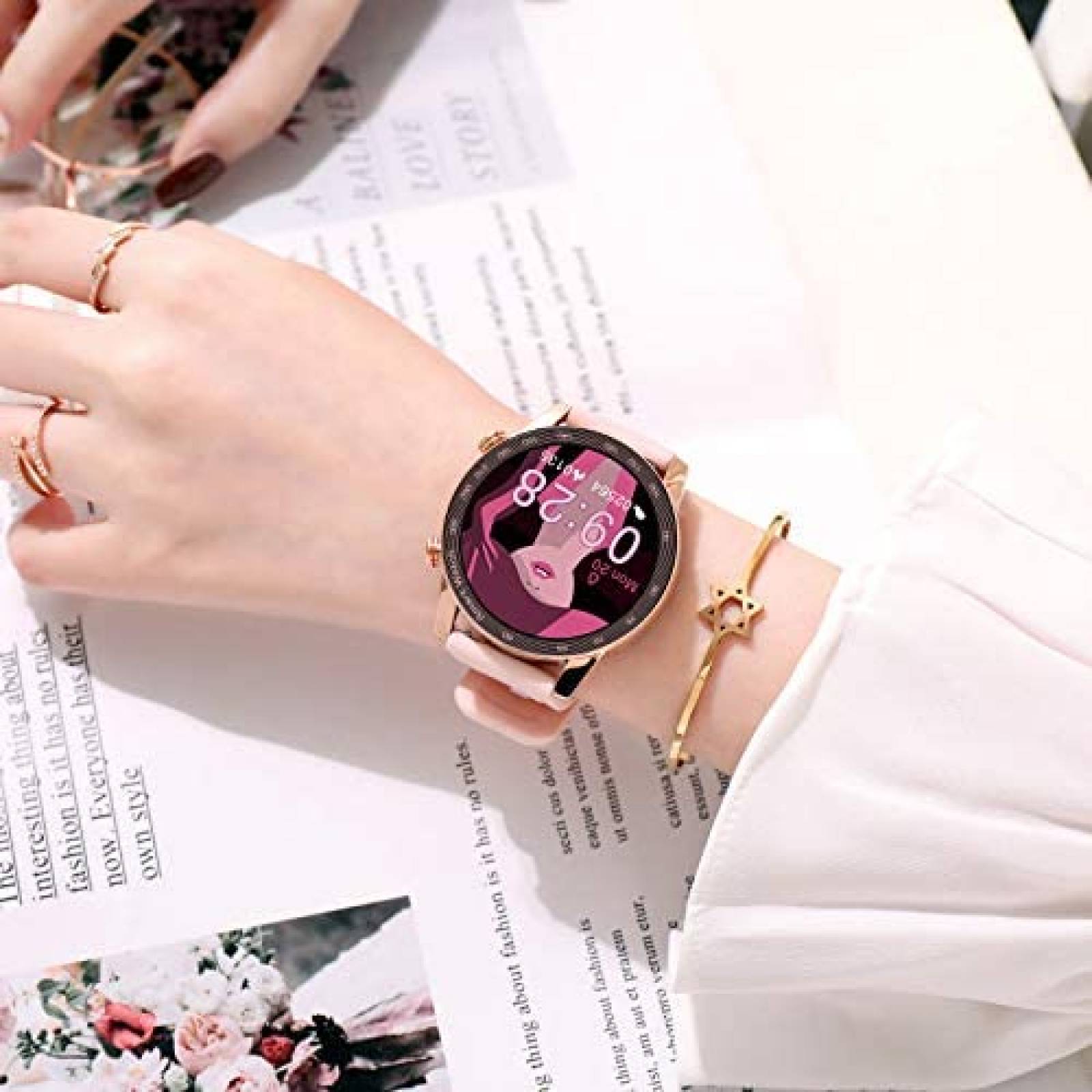 Smart Watch findtime para Mujeres Monitor de Ritmo Cardiaco