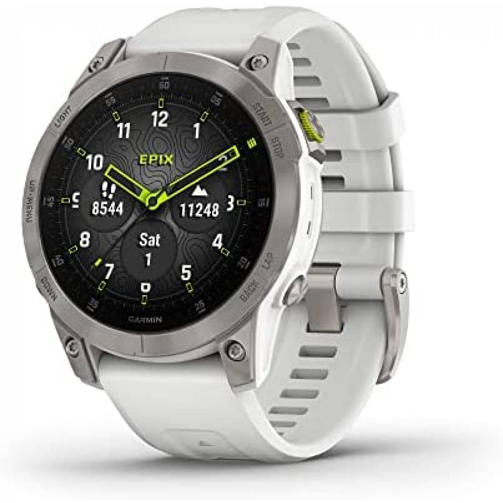 Smartwatch Fitness Garmin epix Gen 2 de 1.3'' AMOLED -Blanco
