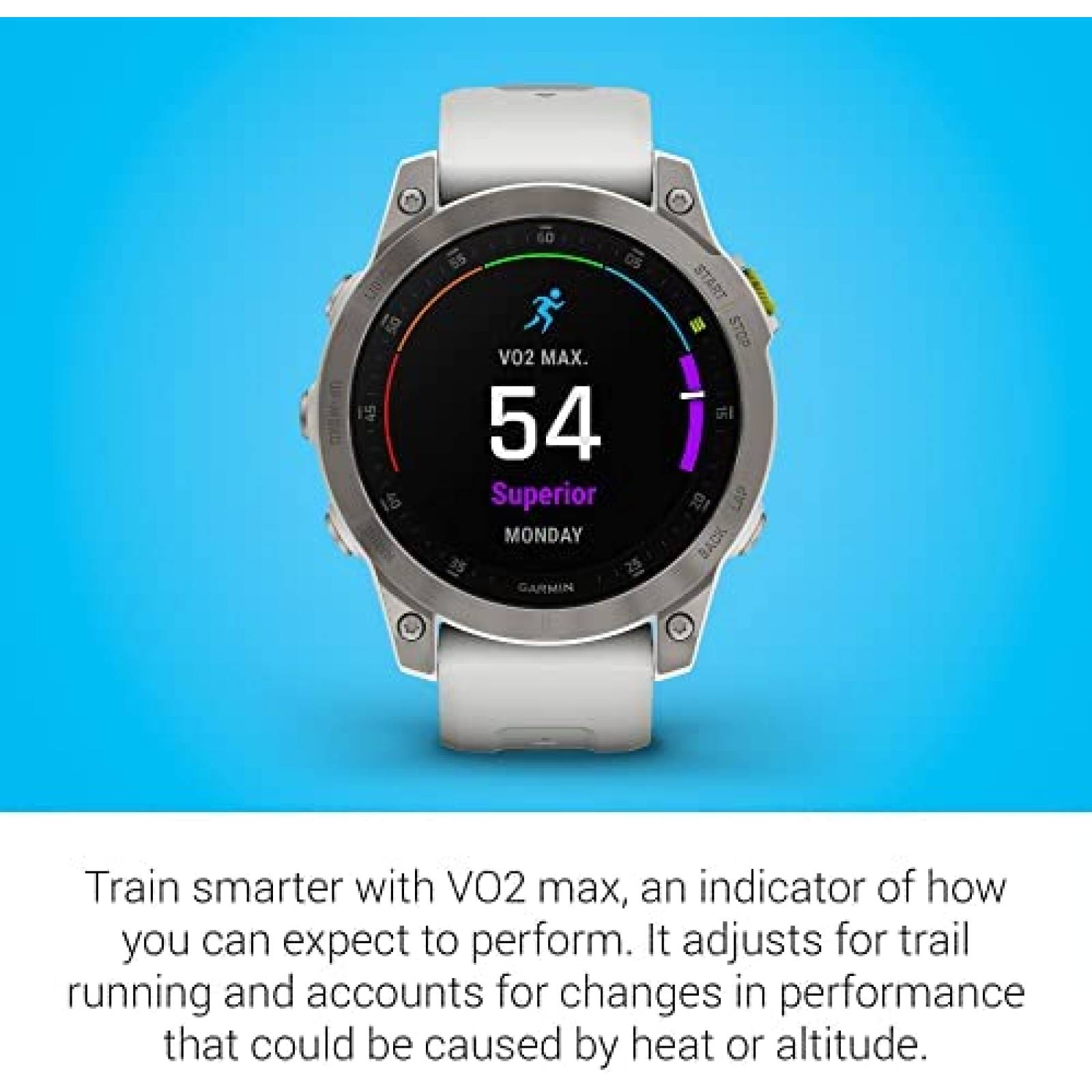 Smartwatch Fitness Garmin epix Gen 2 de 1.3'' AMOLED -Blanco