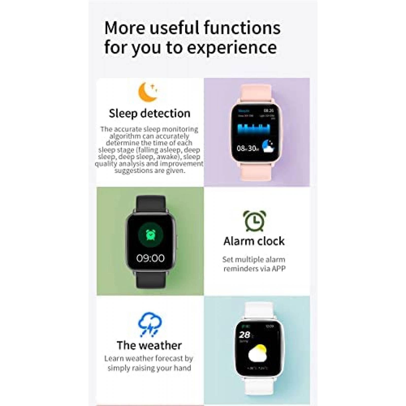 Smartwatch SEDSEY Pantallla de 1.7'' HD IP68 -Negro