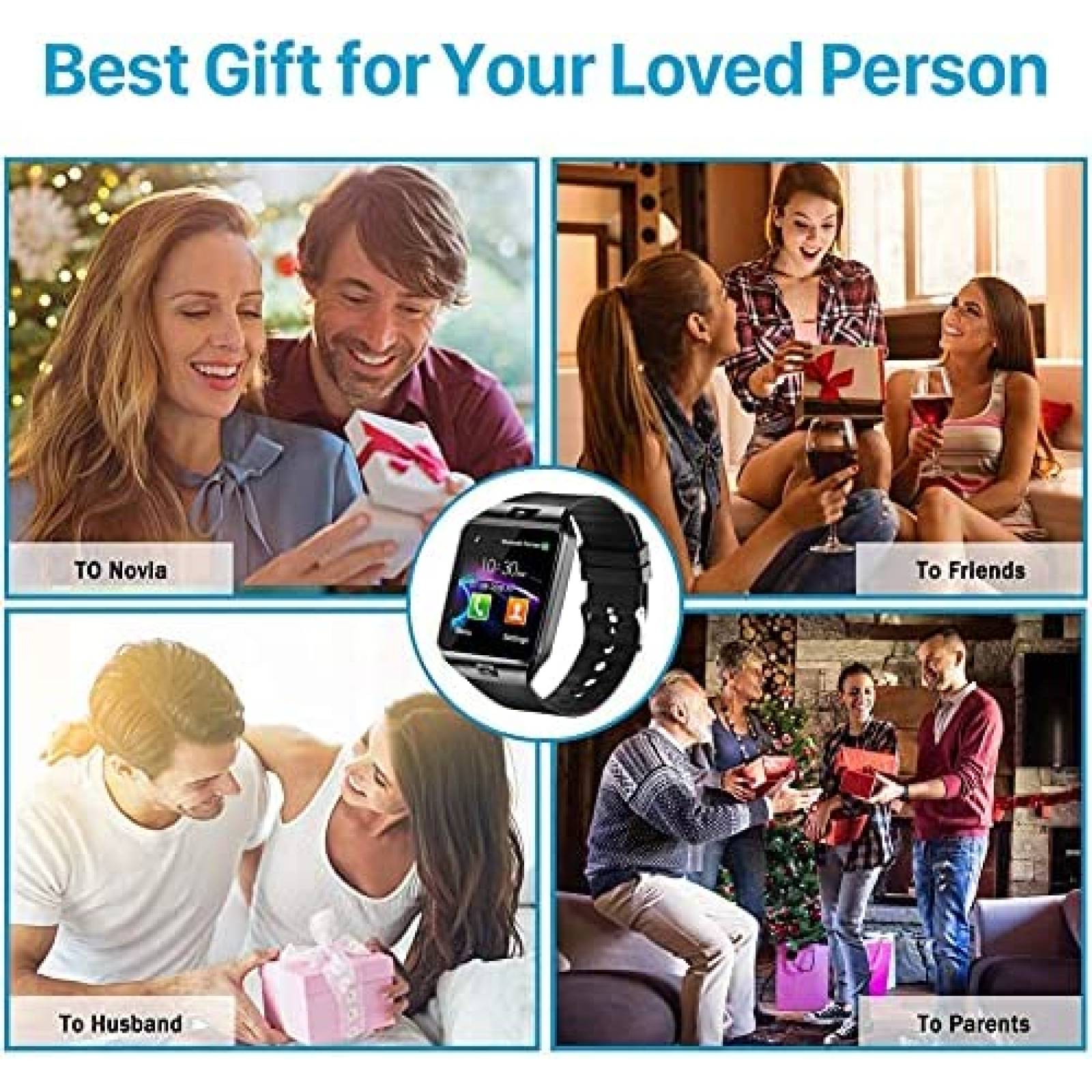 Smart Watch Padgene DZ09 Camara SIM Tarjeta SD 1.54'' -Negro