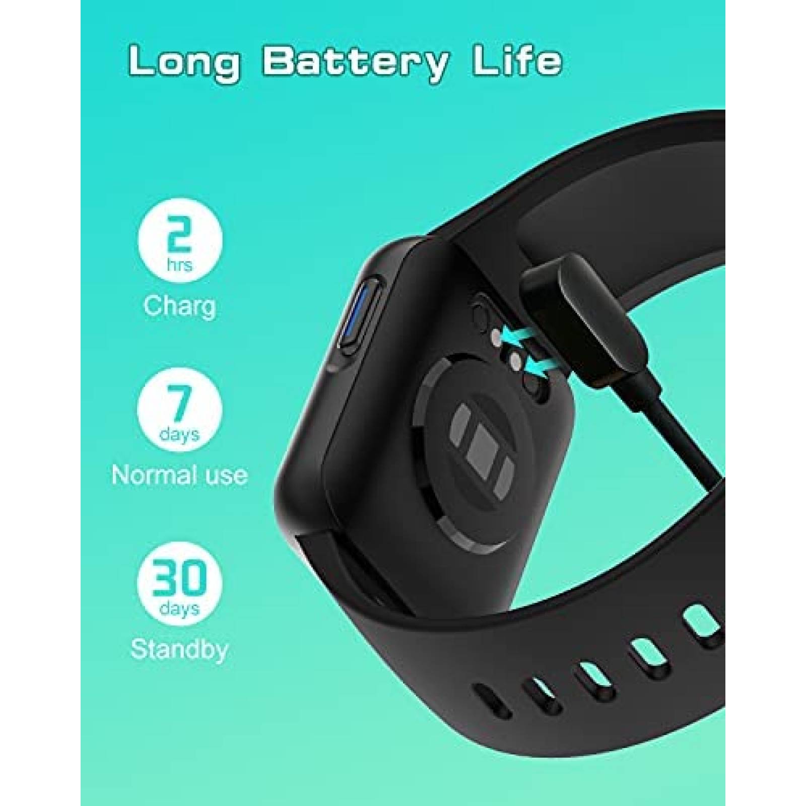 Smartwatch GRV 1.4'' HD Tactil IP68 con HR/SpO2 -Negro