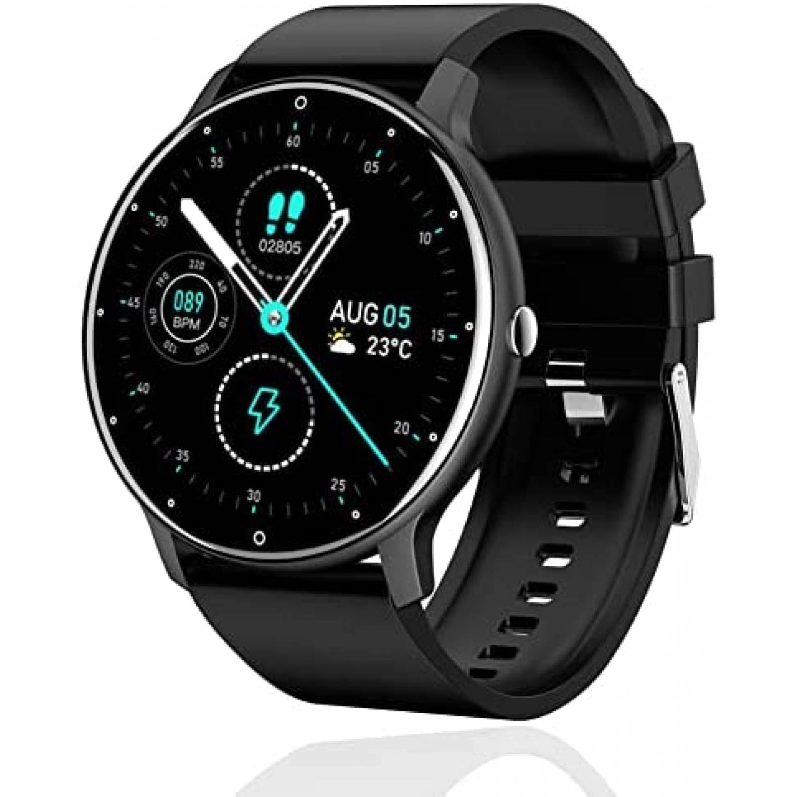 Smartwatch CARYWON 1.28'' IP67 Comp. Android/iOS -Negro