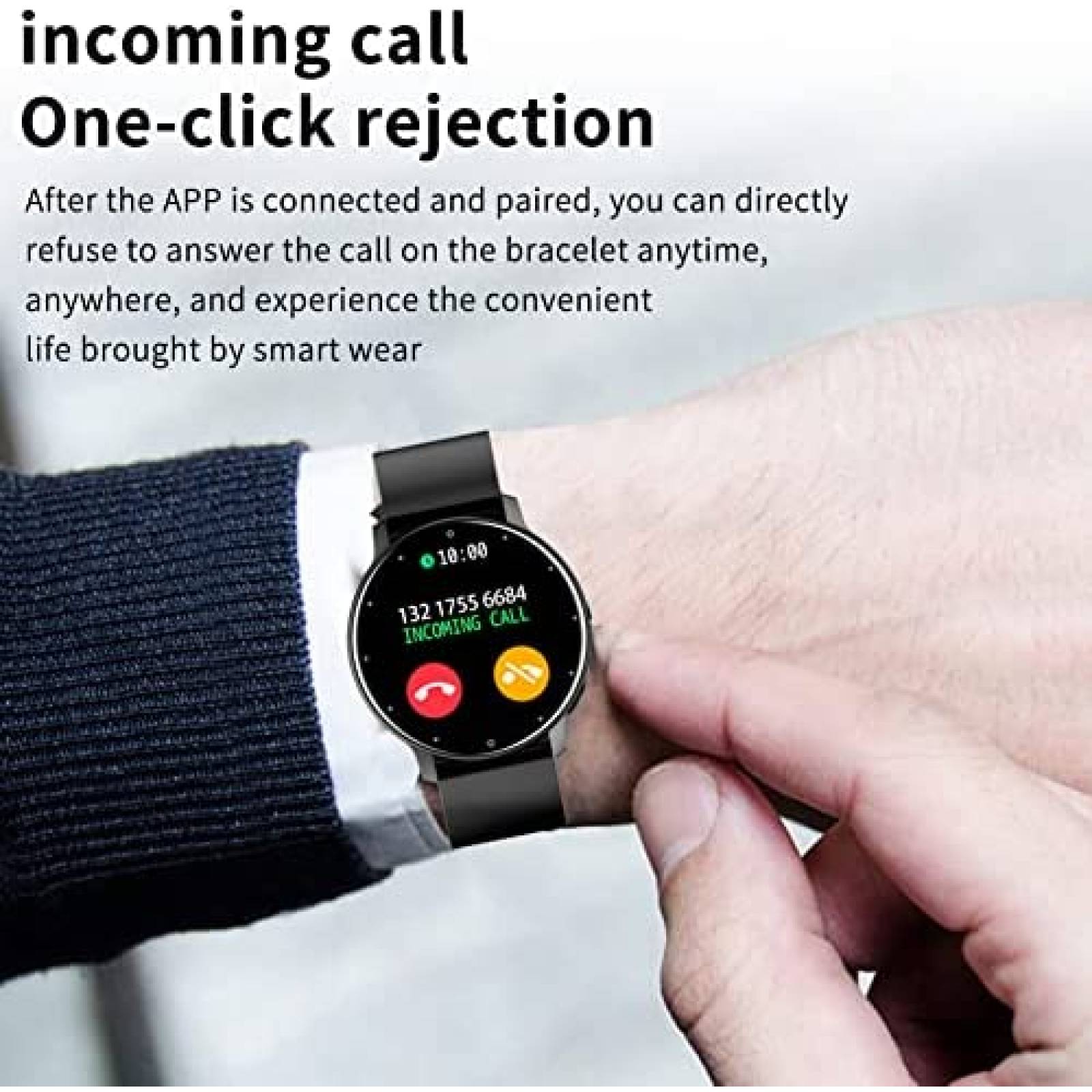 Smartwatch CARYWON 1.28'' IP67 Comp. Android/iOS -Negro
