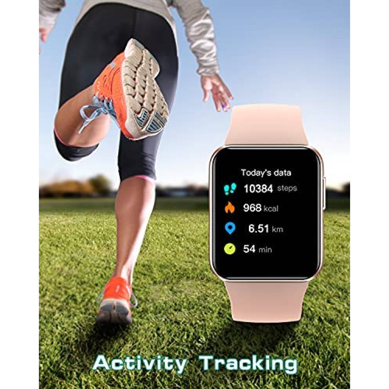 Smartwatch GRV 1.4'' HD Tactil IP68 con HR/SpO2 -Rosa