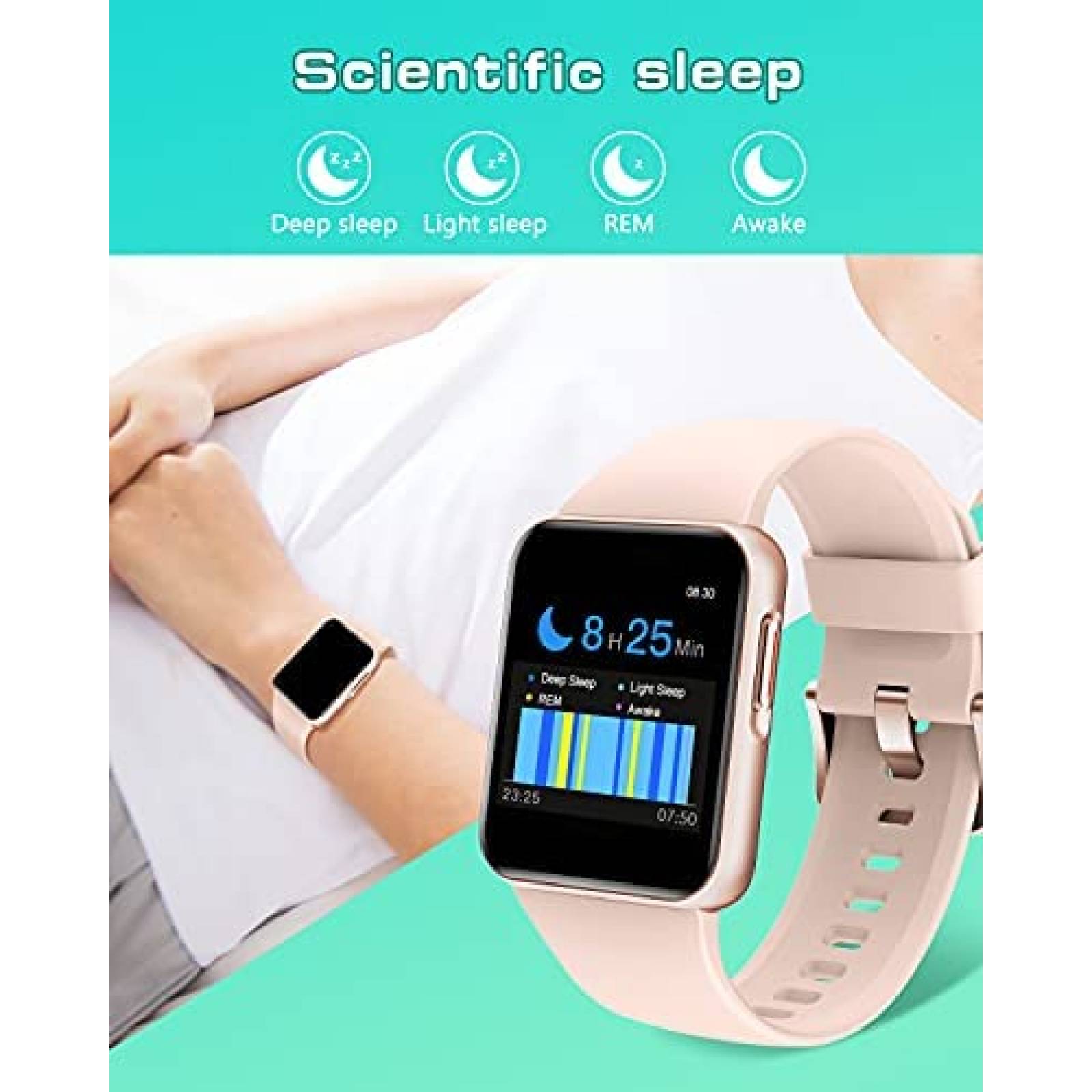 Smartwatch GRV 1.4'' HD Tactil IP68 con HR/SpO2 -Rosa