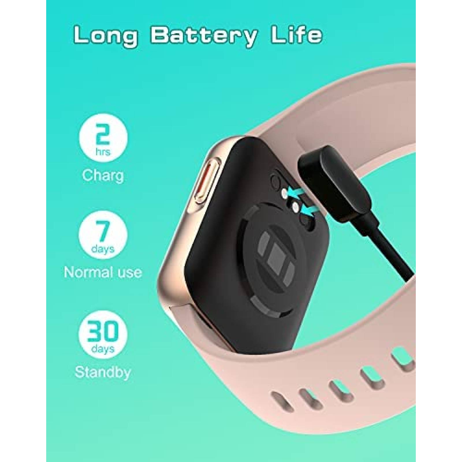 Smartwatch GRV 1.4'' HD Tactil IP68 con HR/SpO2 -Rosa