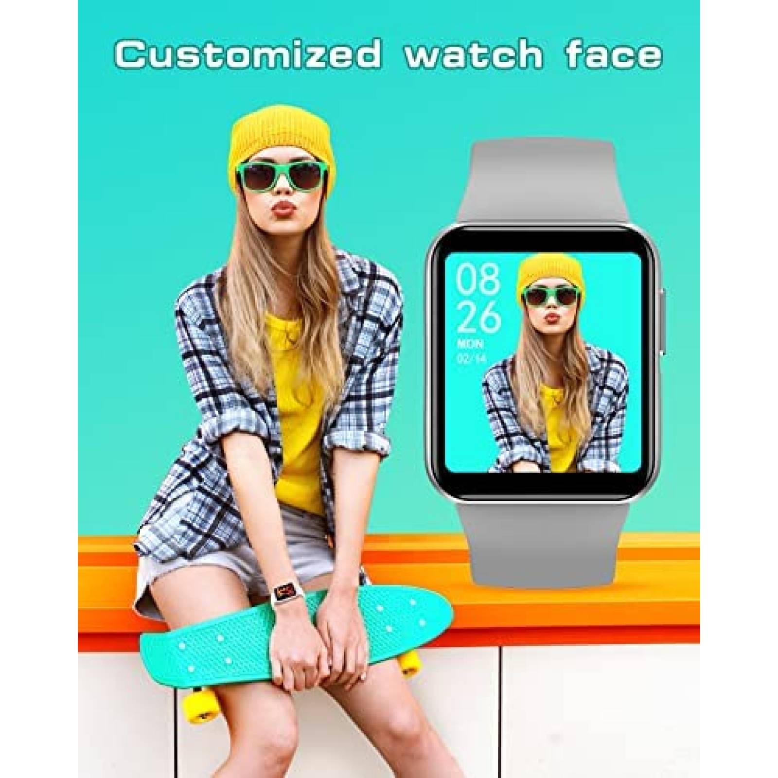 Smartwatch GRV 1.4'' HD Tactil IP68 con HR/SpO2 -Gris