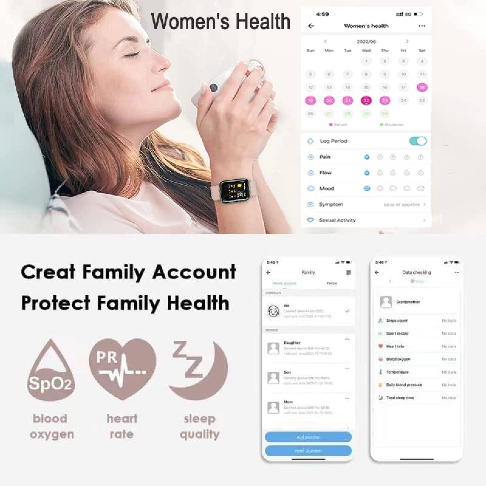 Smart Watch ZILSPY Rastreador De Actividad Fisica 1.69''