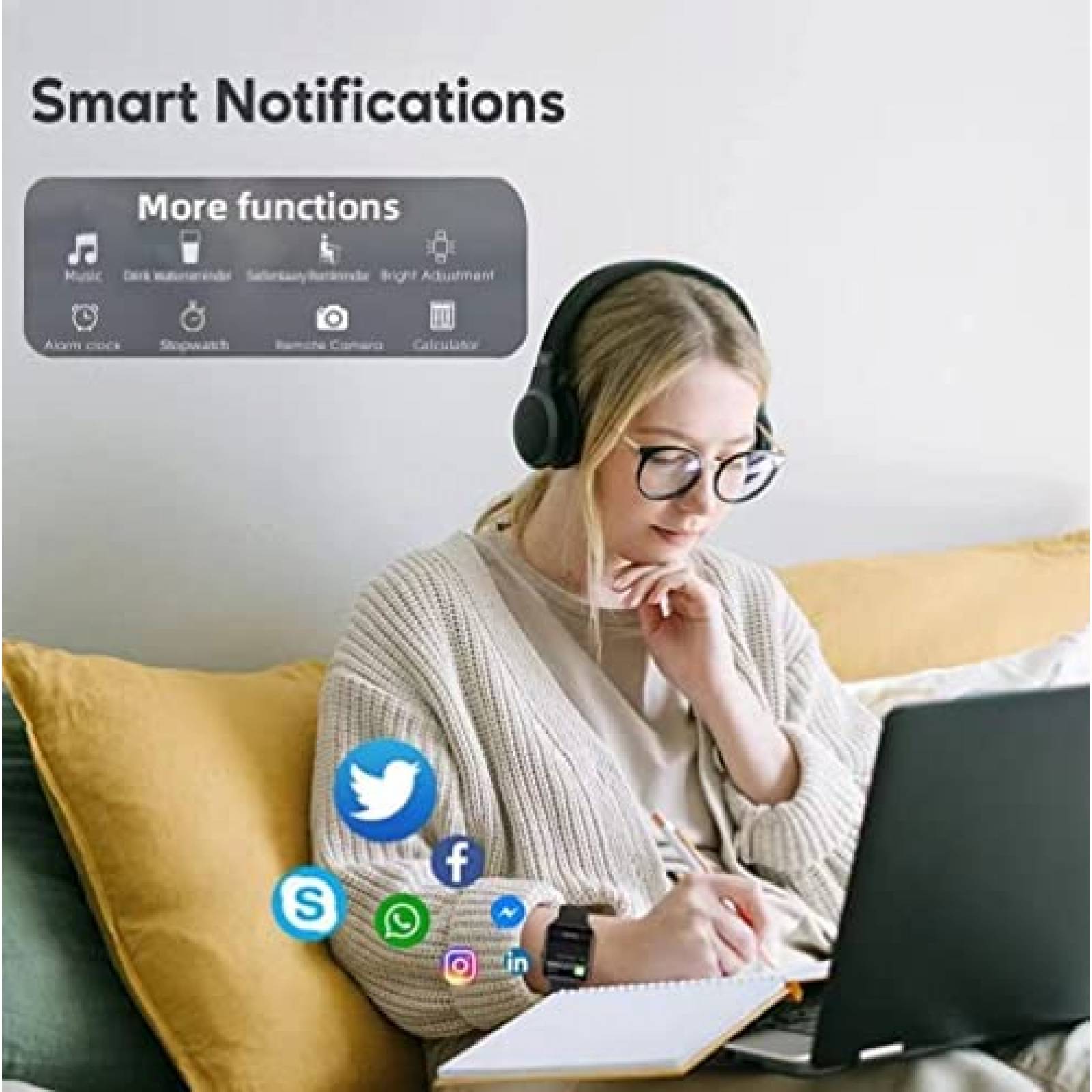 Smart Watch ZILSPY Rastreador De Actividad Fisica 1.69''