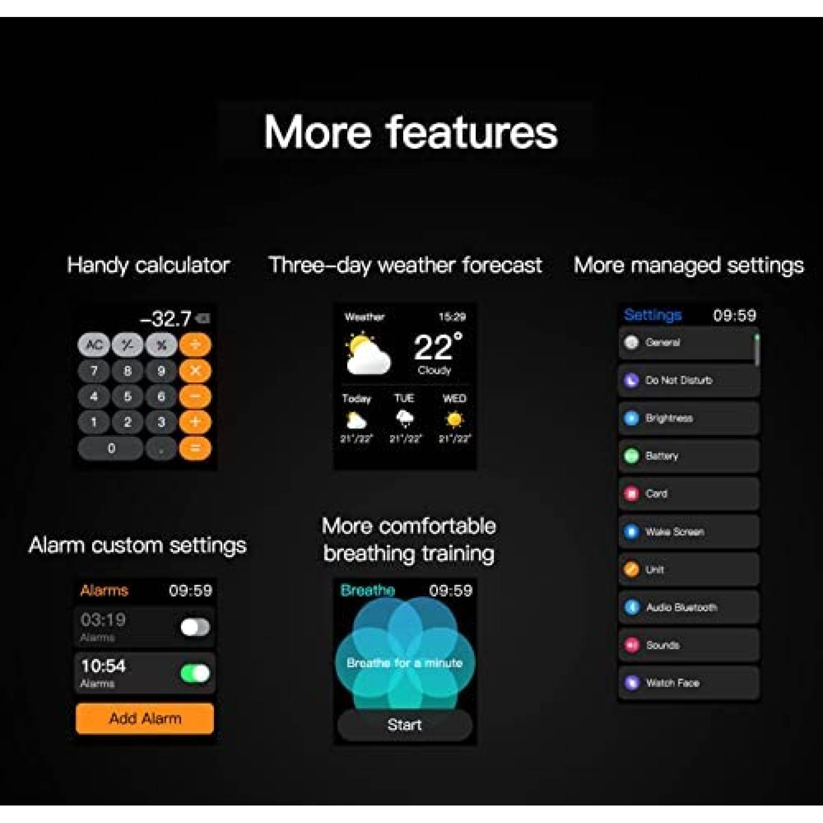 Smart Watch ZILSPY Rastreador De Actividad Fisica 1.69''