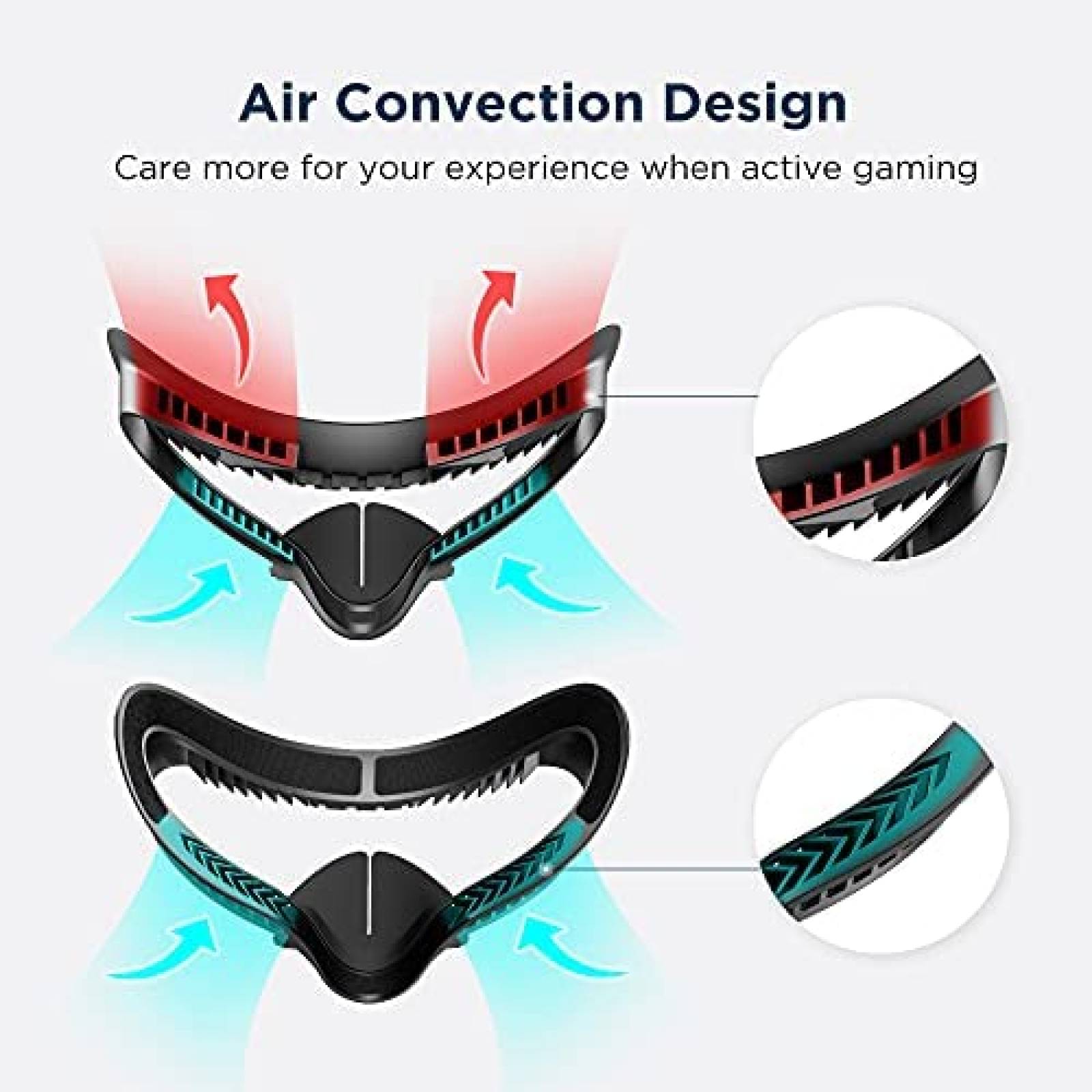 Protector Facial KIWI para Oculus/Meta Quest 2 -Negro