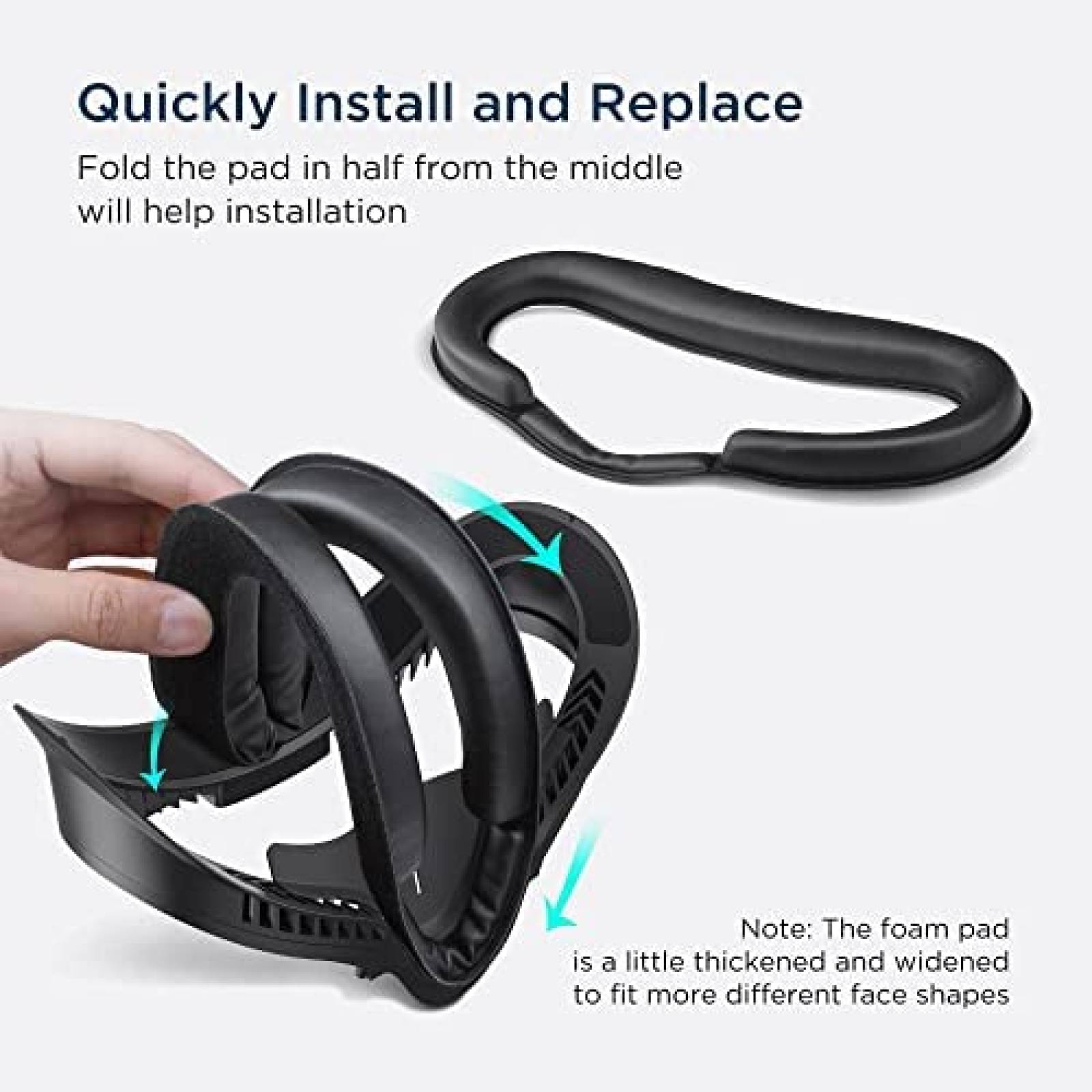Protector Facial KIWI para Oculus/Meta Quest 2 -Negro