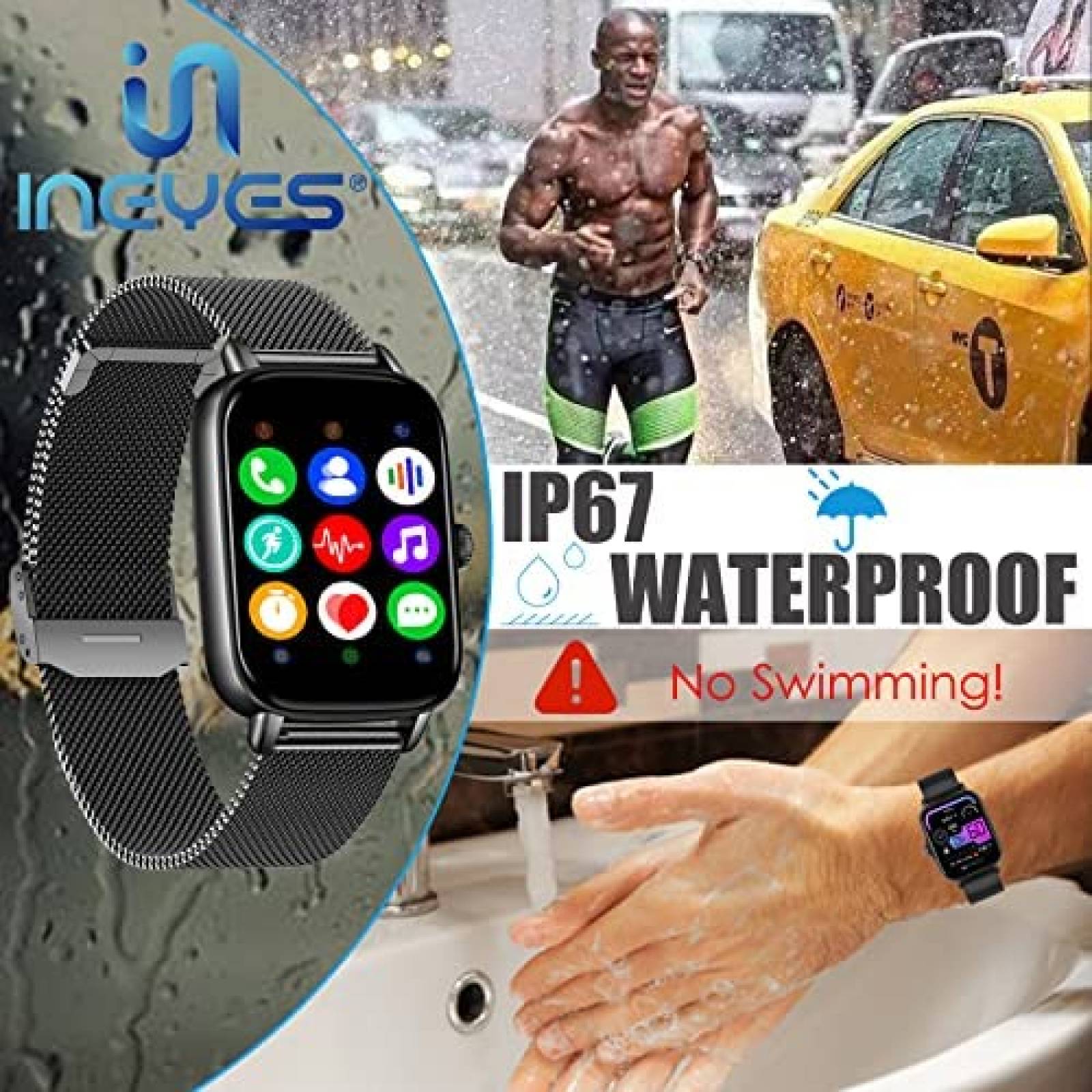 Smart Watch INEYES Resistente al Agua Receptor de Actividad