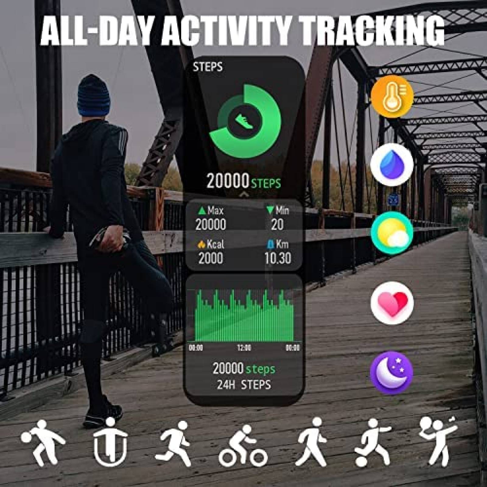 Smartwatch TORJALPH 1.69'' Tactil para Hombre -Negro