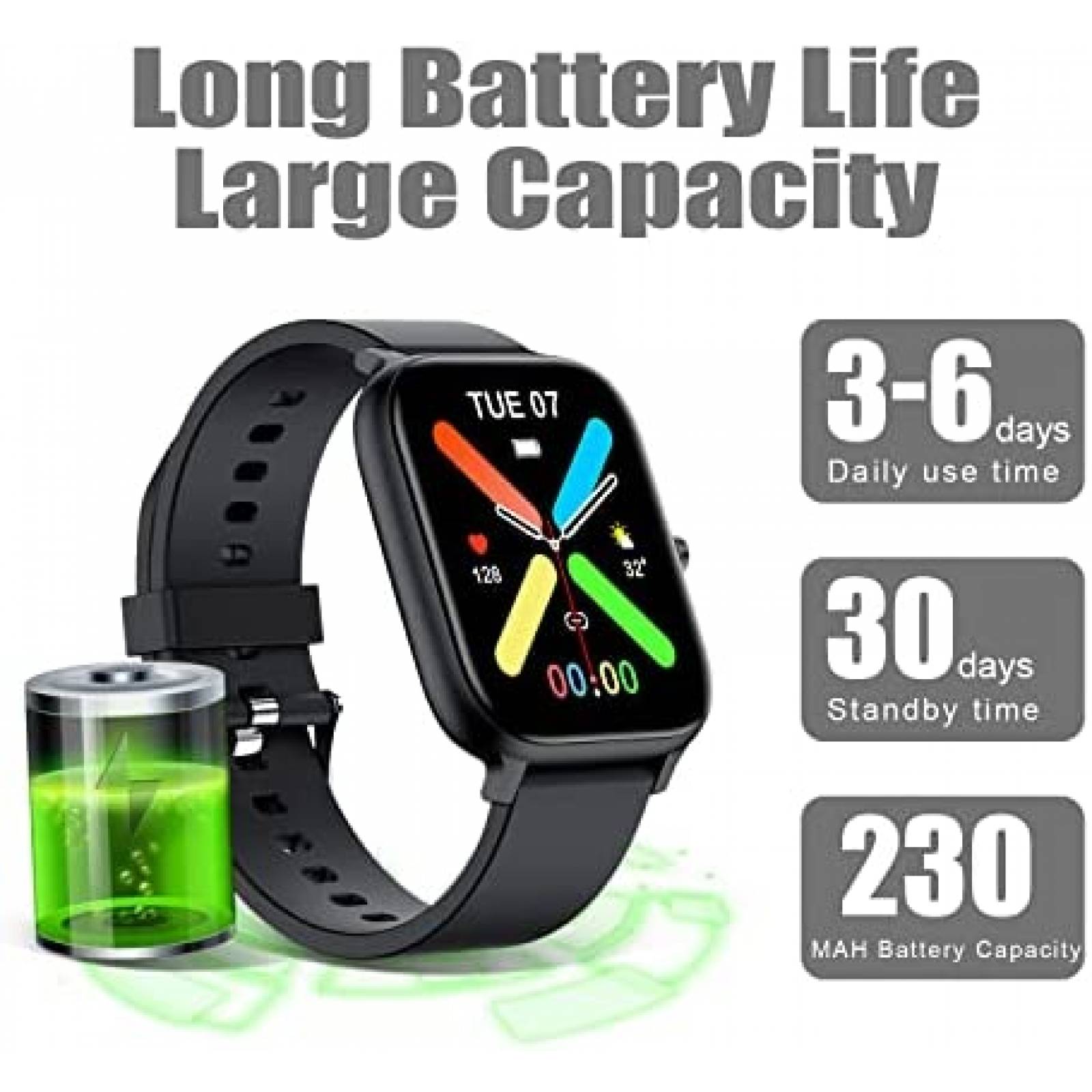 Smartwatch TORJALPH 1.69'' Tactil para Hombre -Negro