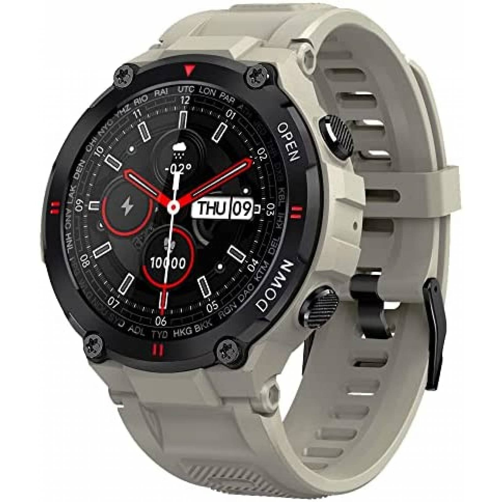Smartwatch Militar GUCABE 1.3 ip67 LCD Tactil -Blanco