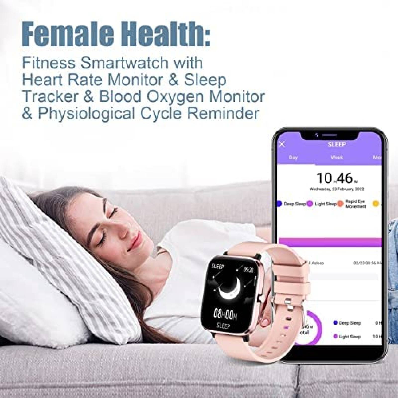 Smartwatch Choiknbo de 1.69'' Full Touch IP68 -Rosa