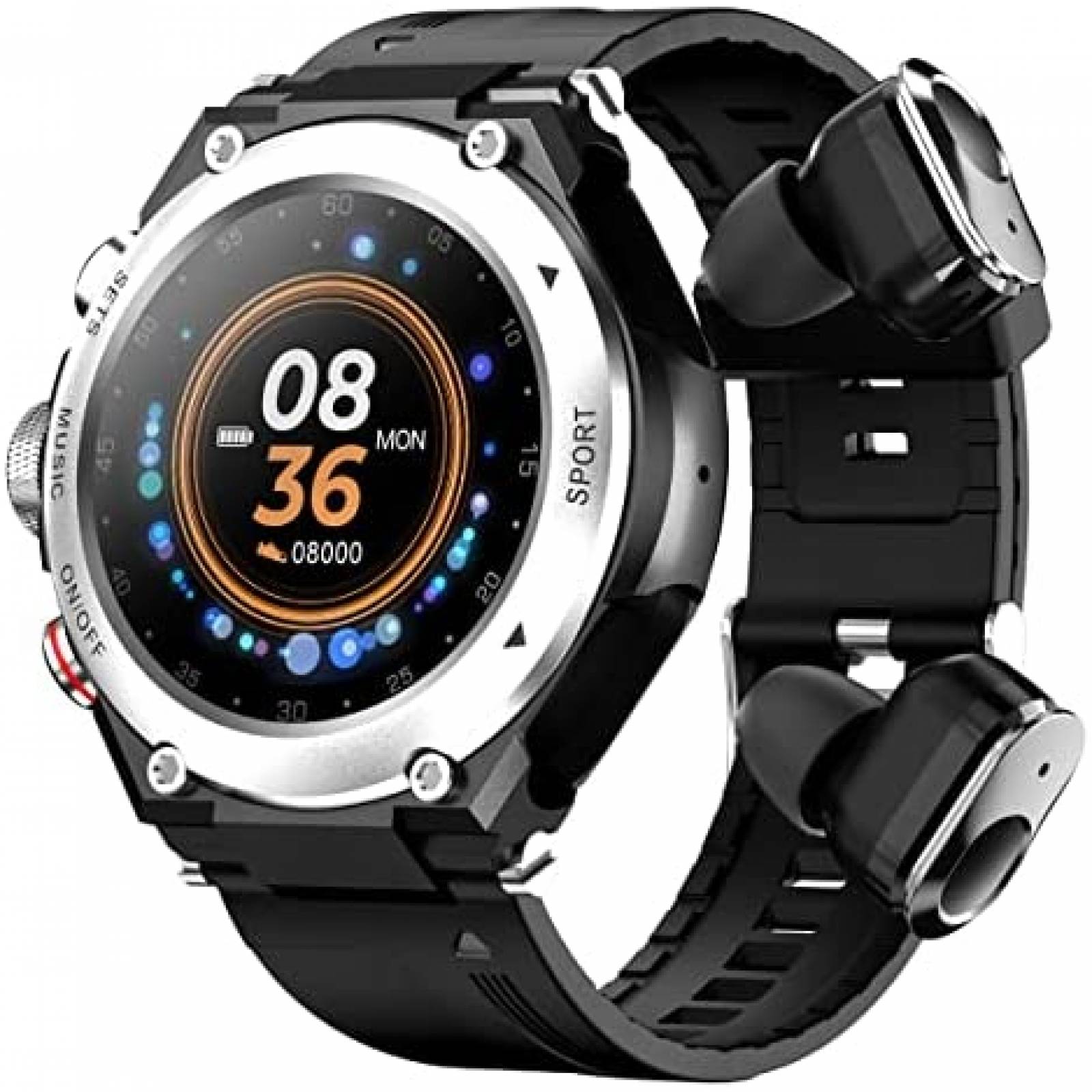 Smart Watch Tuanzi T92 1.28'' A Prueba De Agua -Plata
