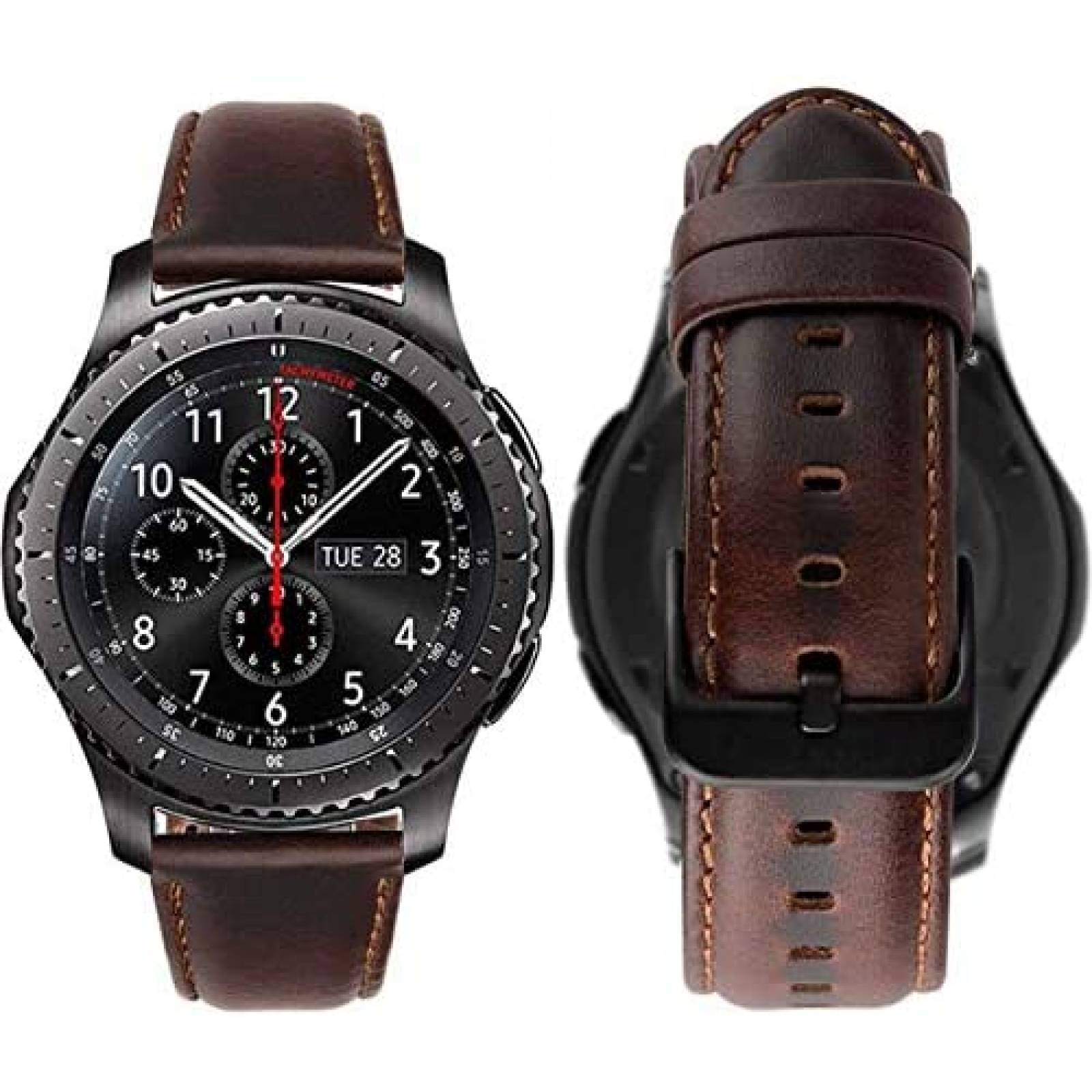 Correa de Piel MroTech para Samsung Galaxy Watch 3 -Café