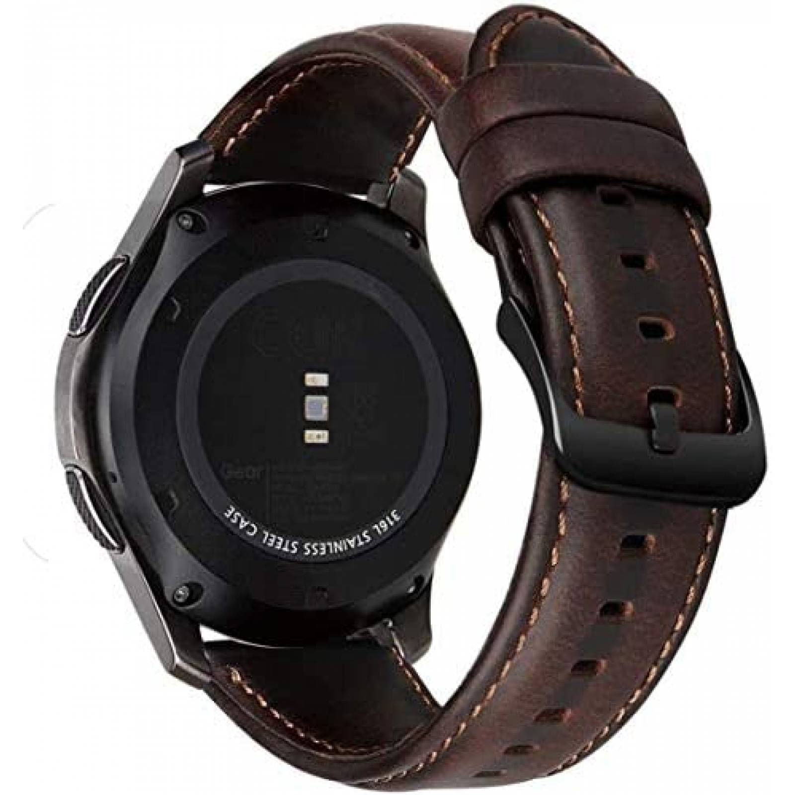 Correa de Piel MroTech para Samsung Galaxy Watch 3 -Café
