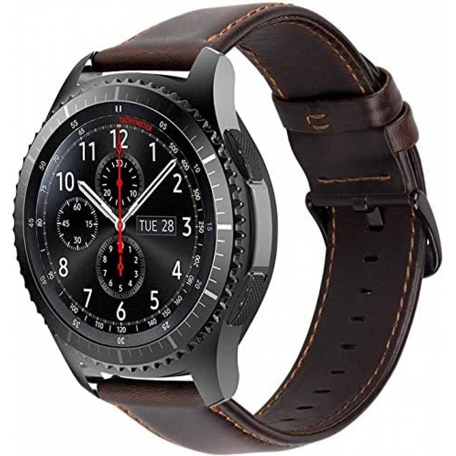 Correa de Piel MroTech para Samsung Galaxy Watch 3 -Café
