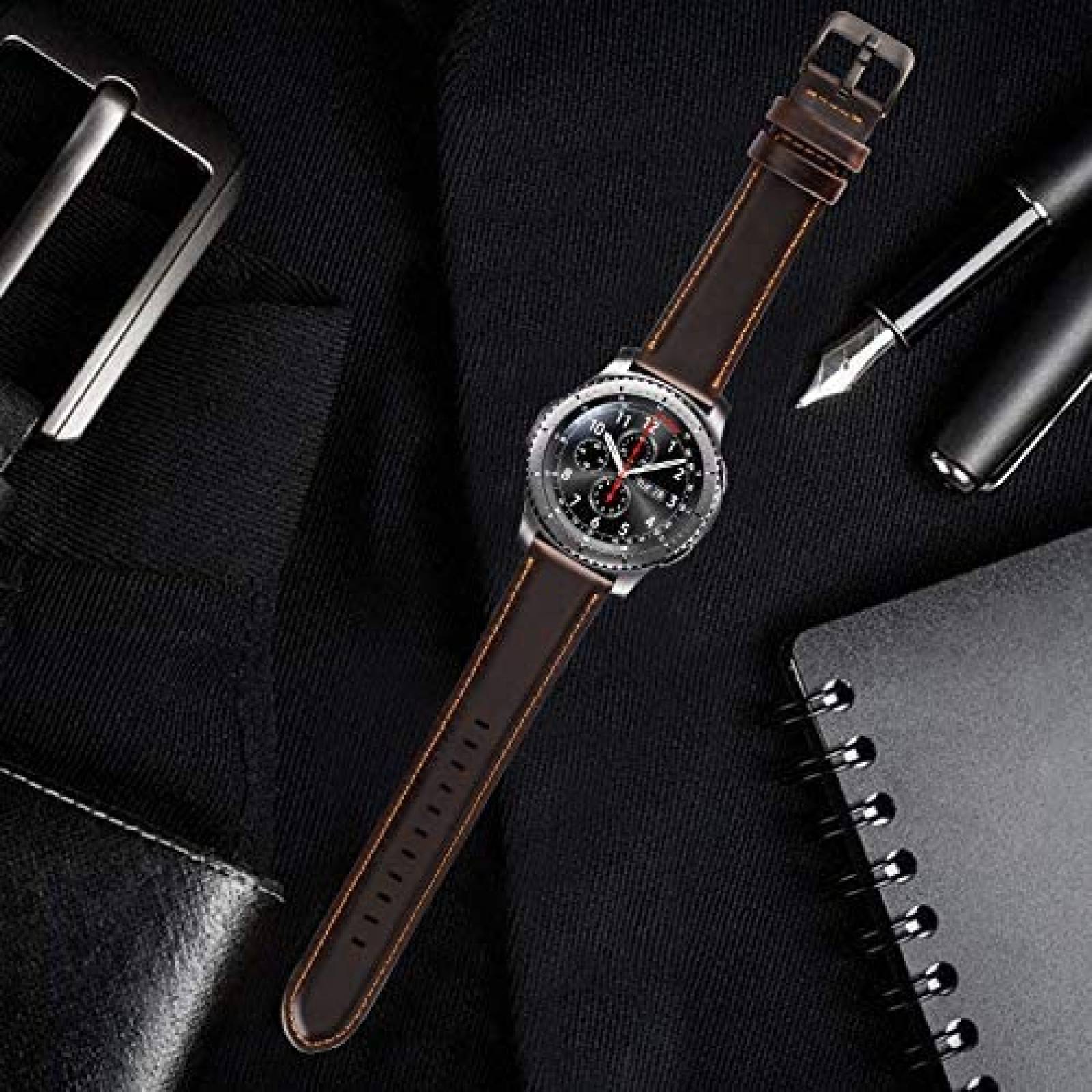 Correa de Piel MroTech para Samsung Galaxy Watch 3 -Café