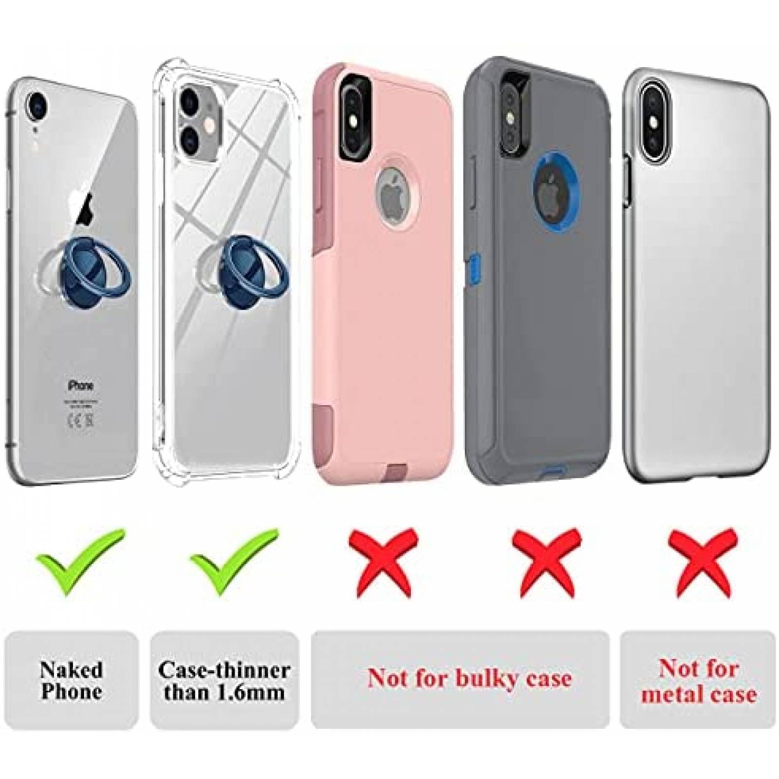 Agarradera para smartphone ESamcore ultra delgado -Azul