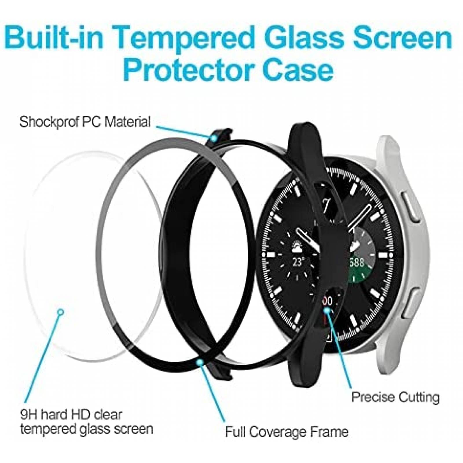 Protector Wiki VALLEY 2 Pzs Compatible Con Galaxy Watch 4