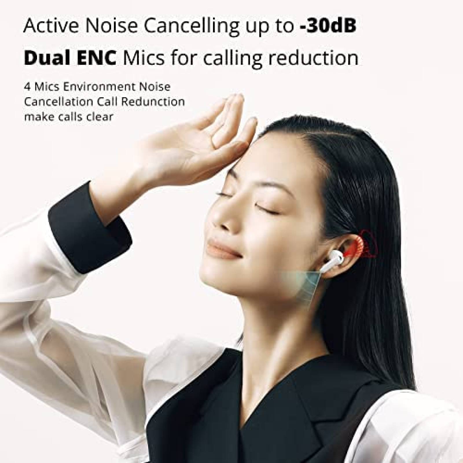 Auriculares Bluetooth Pamu Cancelacion Ruido Con Estuche