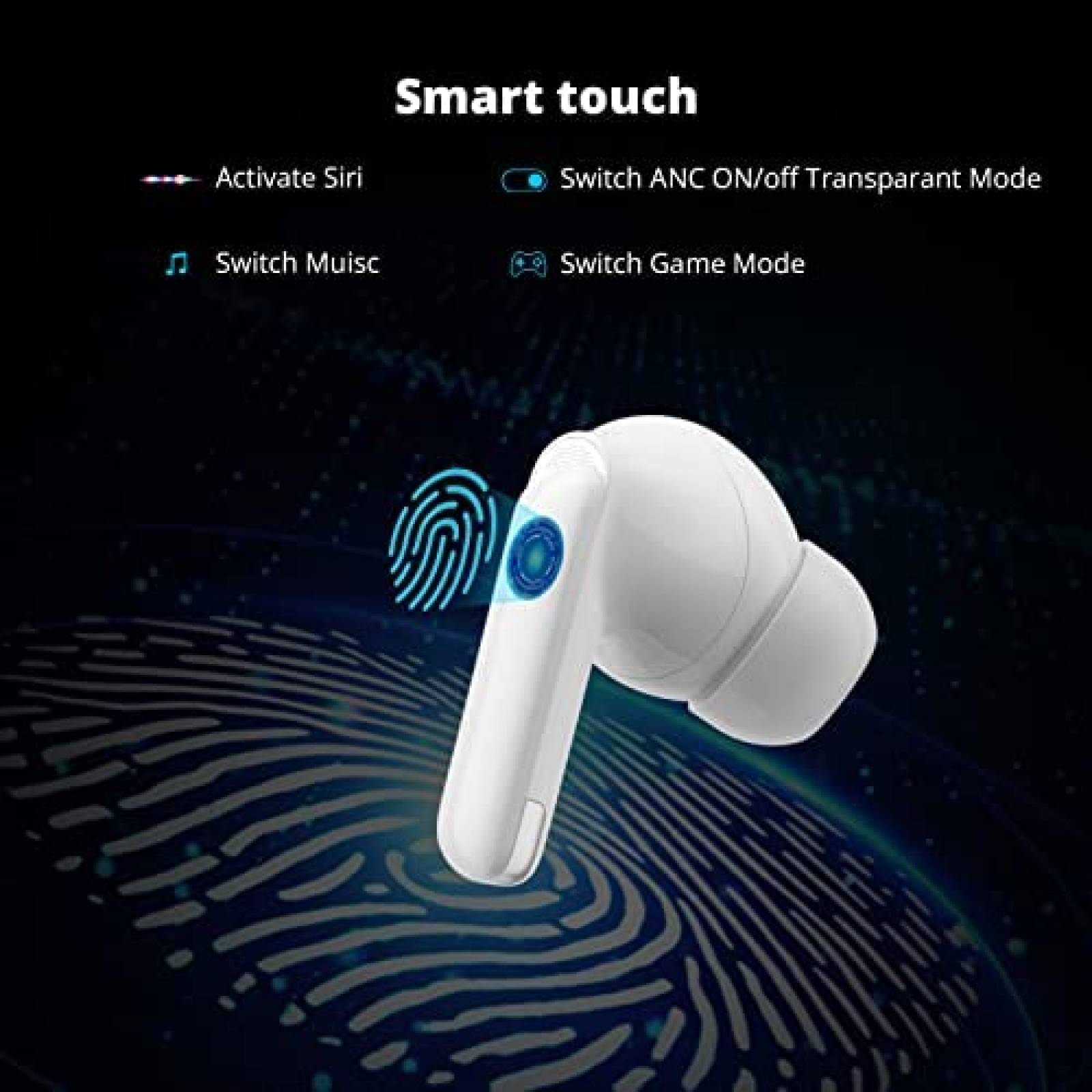 Auriculares Bluetooth Pamu Cancelacion Ruido Con Estuche