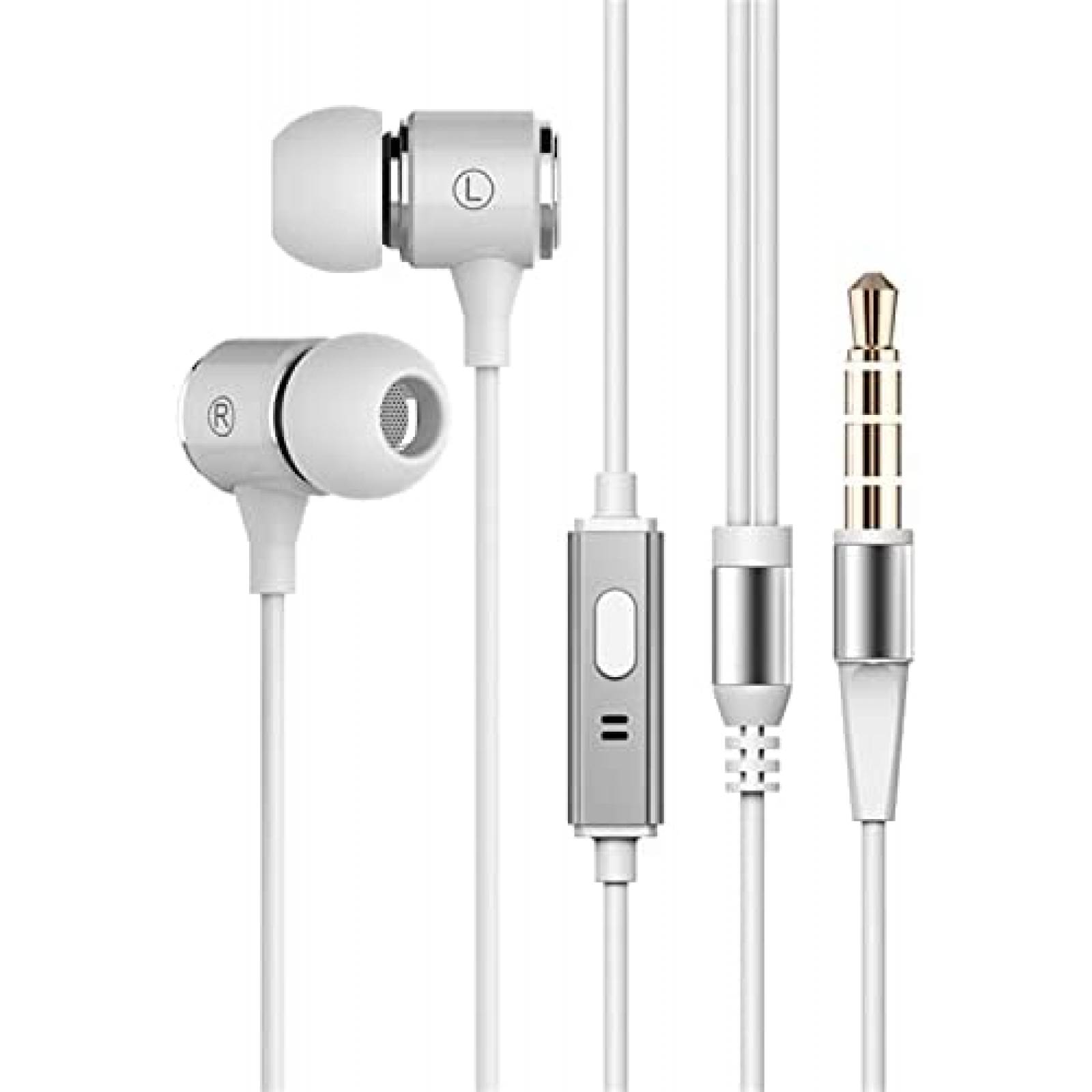 Audifonos con Microfono 100SEASHELL de jack 3.5mm -Blanco