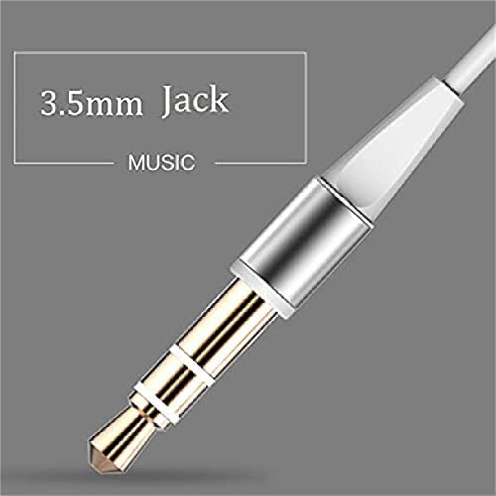 Audifonos con Microfono 100SEASHELL de jack 3.5mm -Blanco