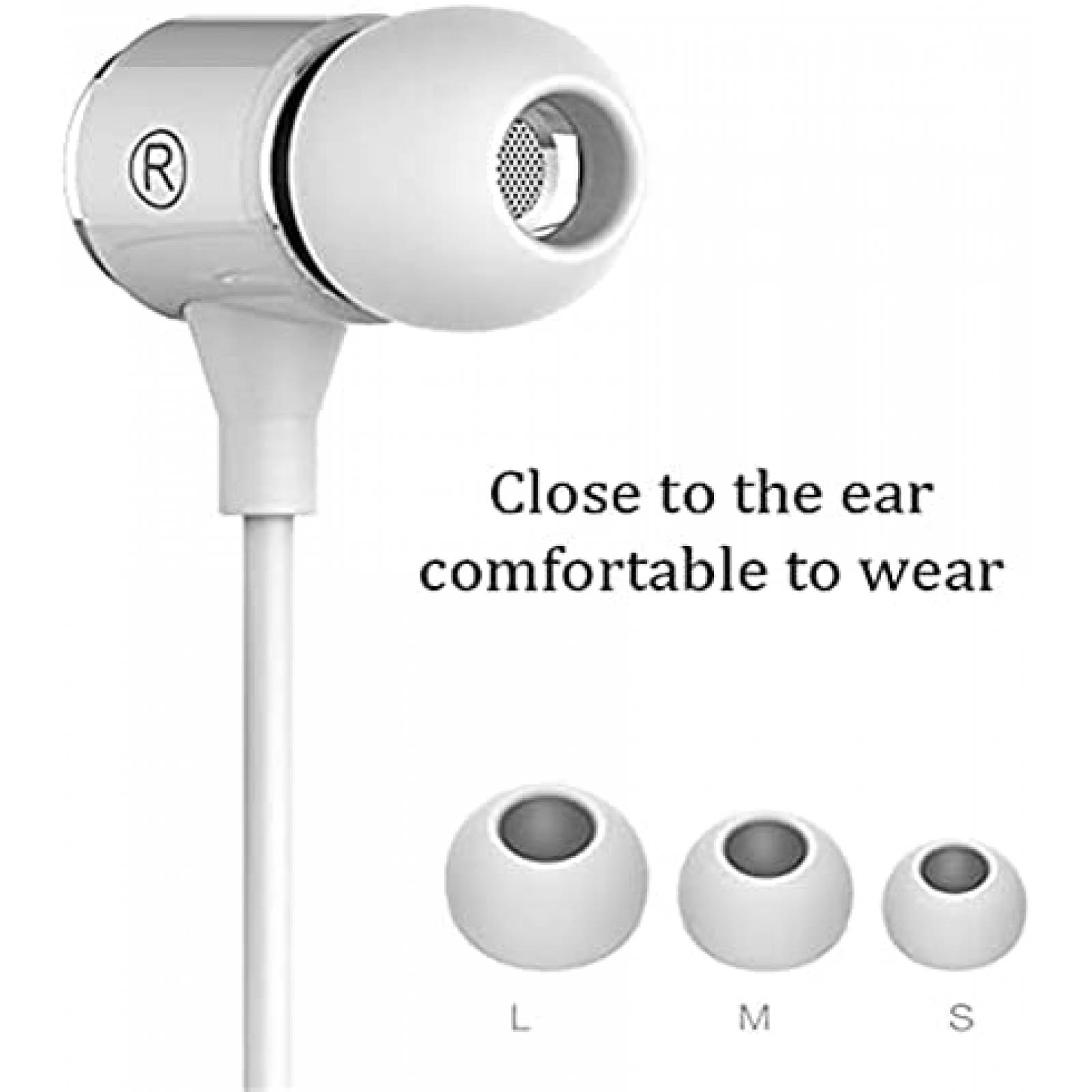 Audifonos con Microfono 100SEASHELL de jack 3.5mm -Blanco