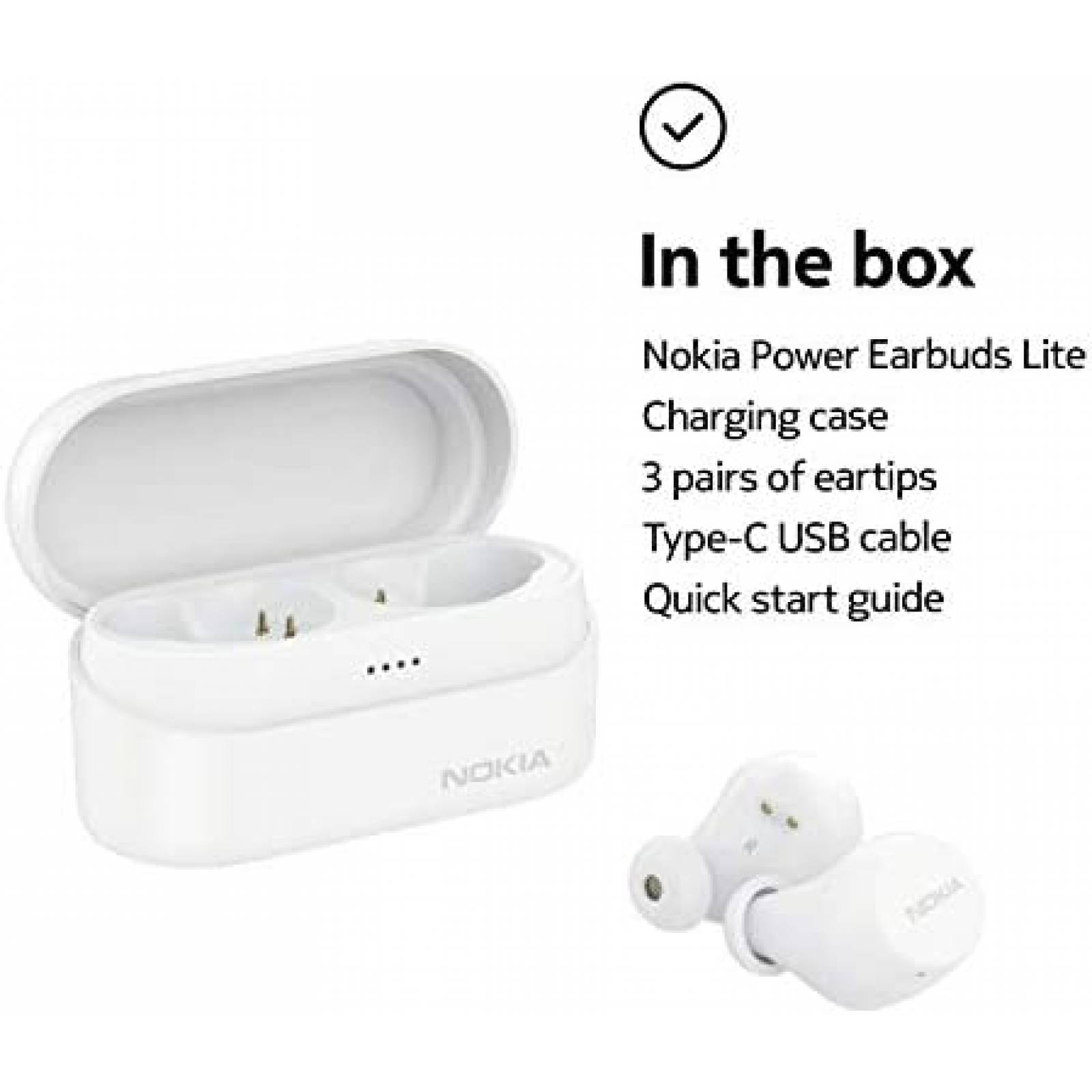 Auriculares Bluetooth Nokia Power Earbuds Lite -Blanco